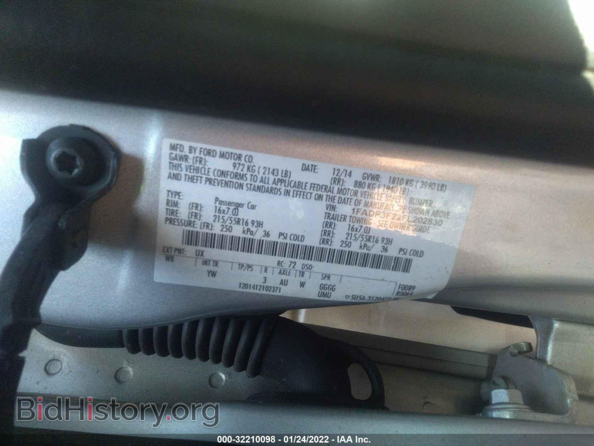 2015 FORD FOCUS - VIN: 1FADP3F22FL202830 - Фото 9