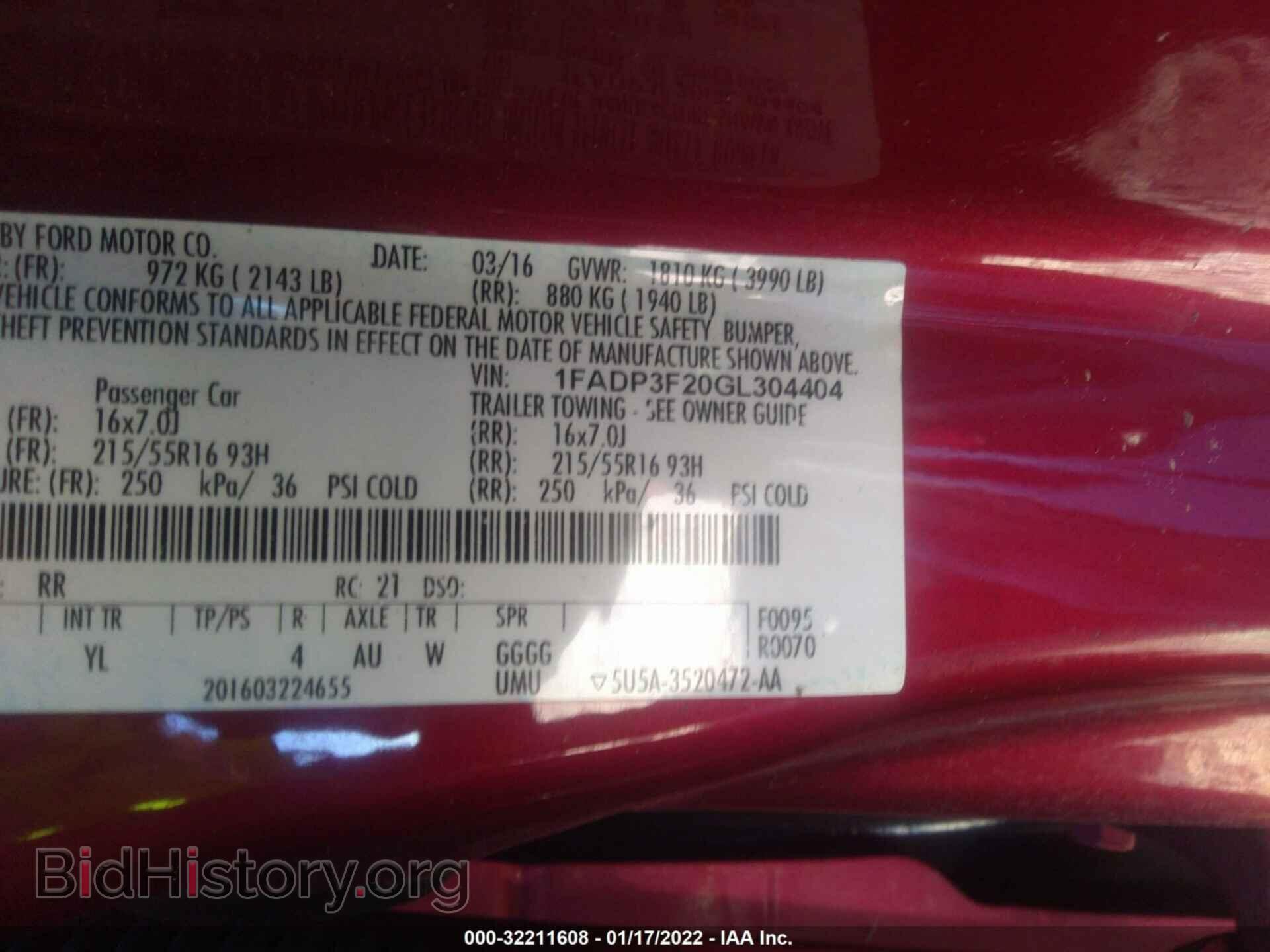 2016 FORD FOCUS - VIN: 1FADP3F20GL304404 - Photo 9