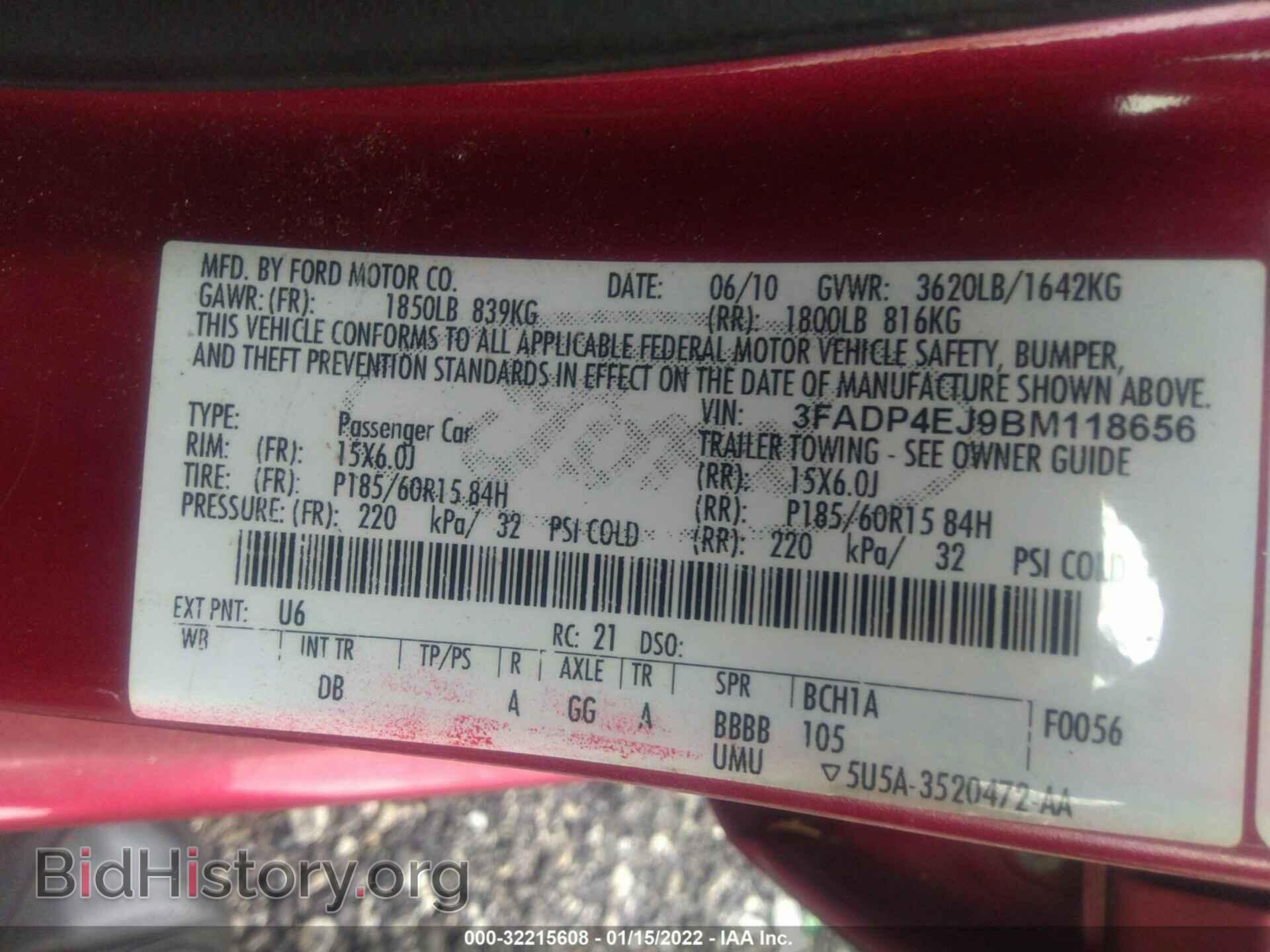 2011 FORD FIESTA - VIN: 3FADP4EJ9BM118656 - Фото 9
