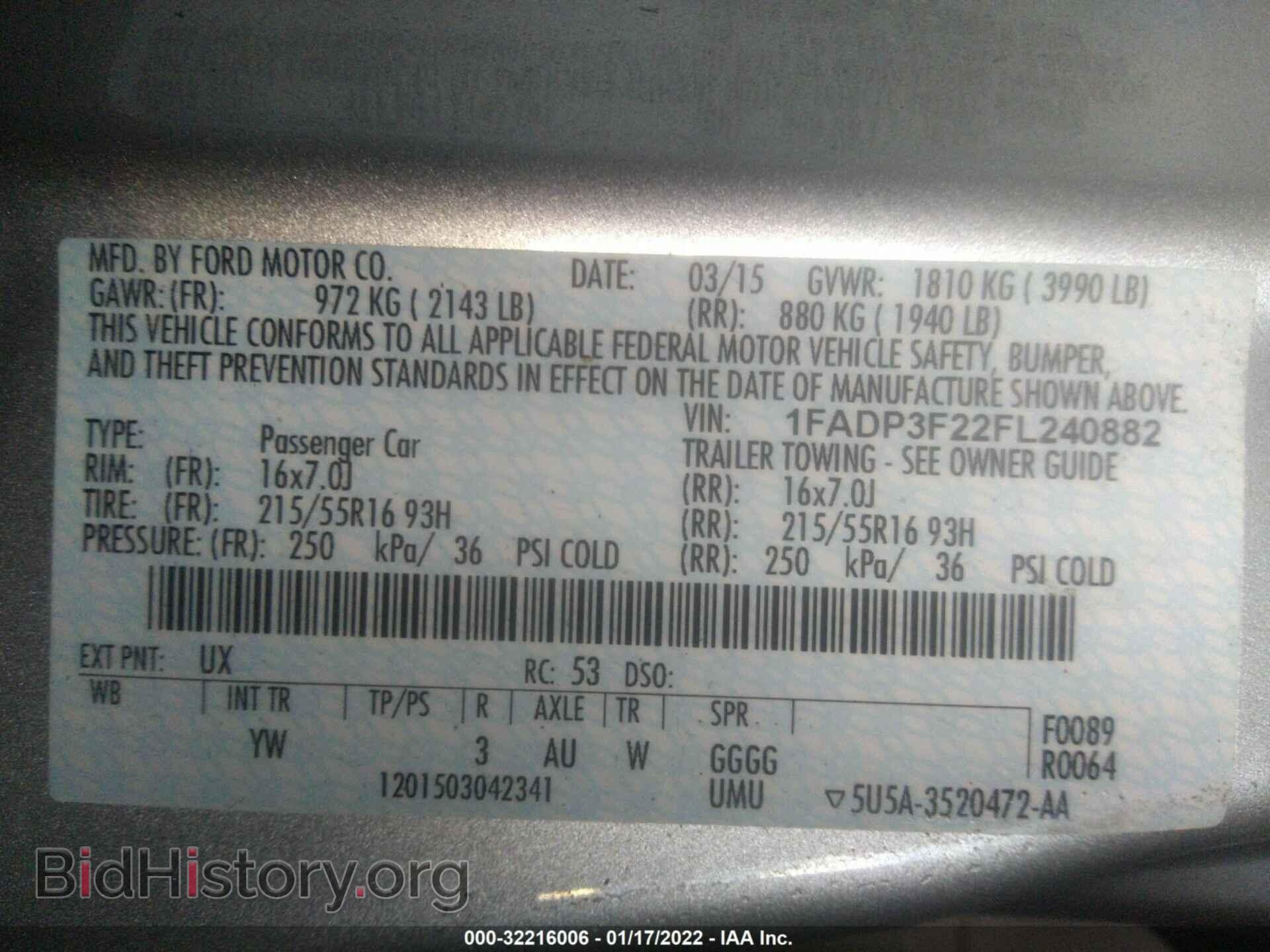 2015 FORD FOCUS - VIN: 1FADP3F22FL240882 - Photo 9
