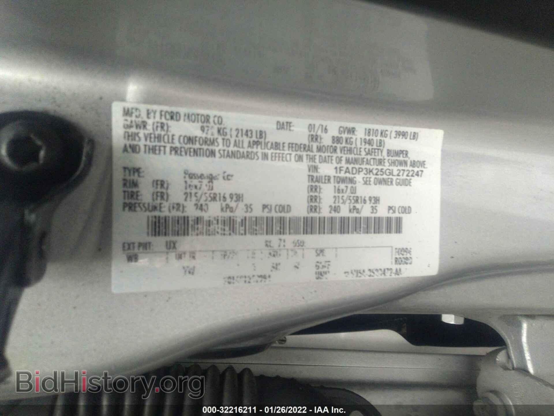 2016 FORD FOCUS - VIN: 1FADP3K25GL272247 - Фото 9