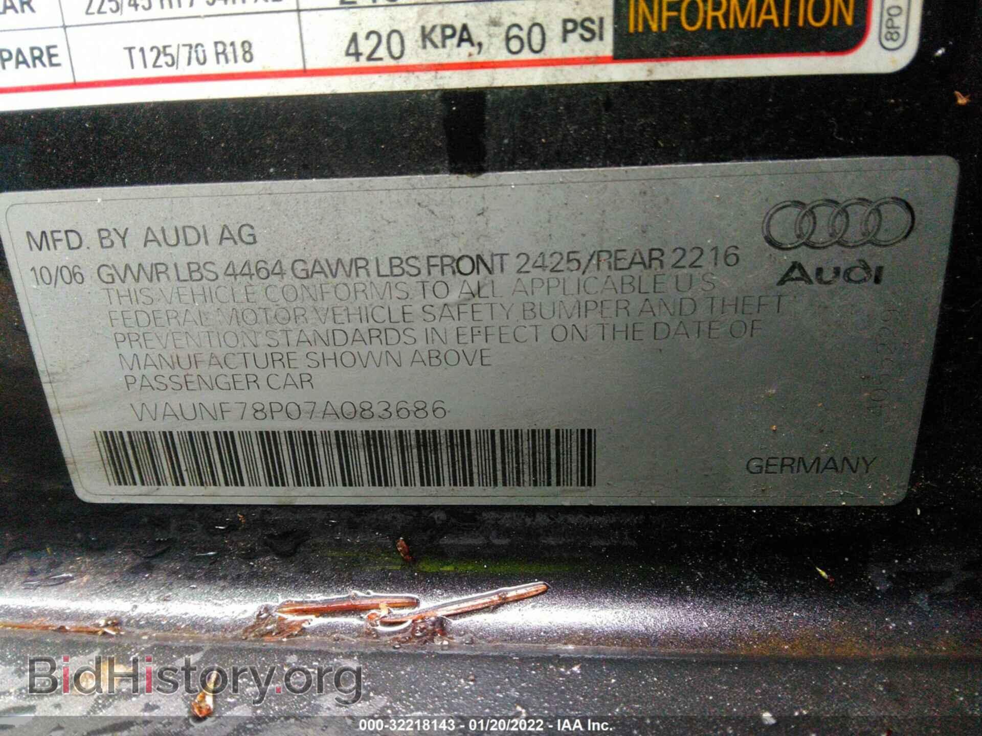 2007 AUDI A3 - VIN: WAUNF78P07A083686 - Photo 9