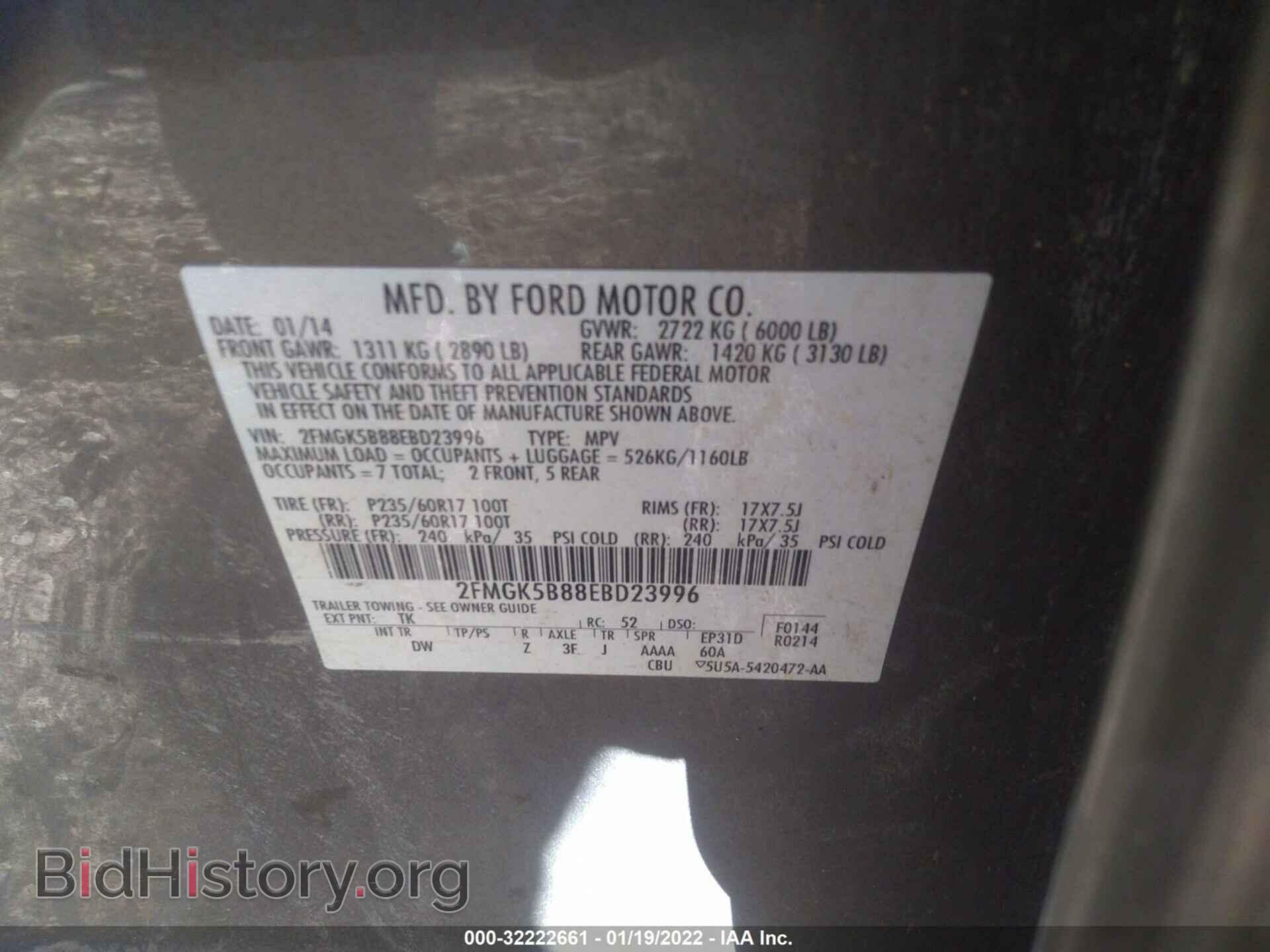 2014 FORD FLEX - VIN: 2FMGK5B88EBD23996 - Photo 9