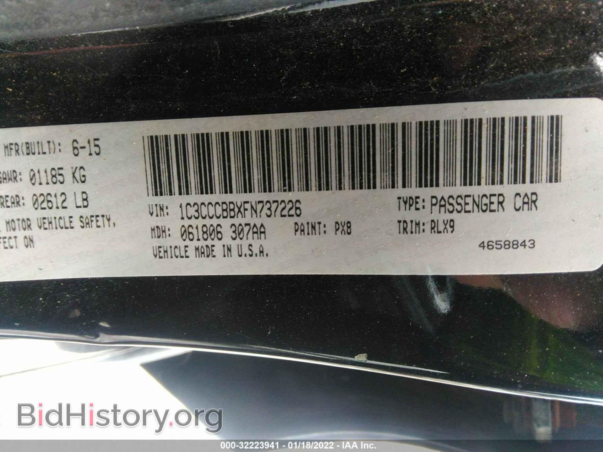 2015 CHRYSLER 200 - VIN: 1C3CCCBBXFN737226 - Photo 9