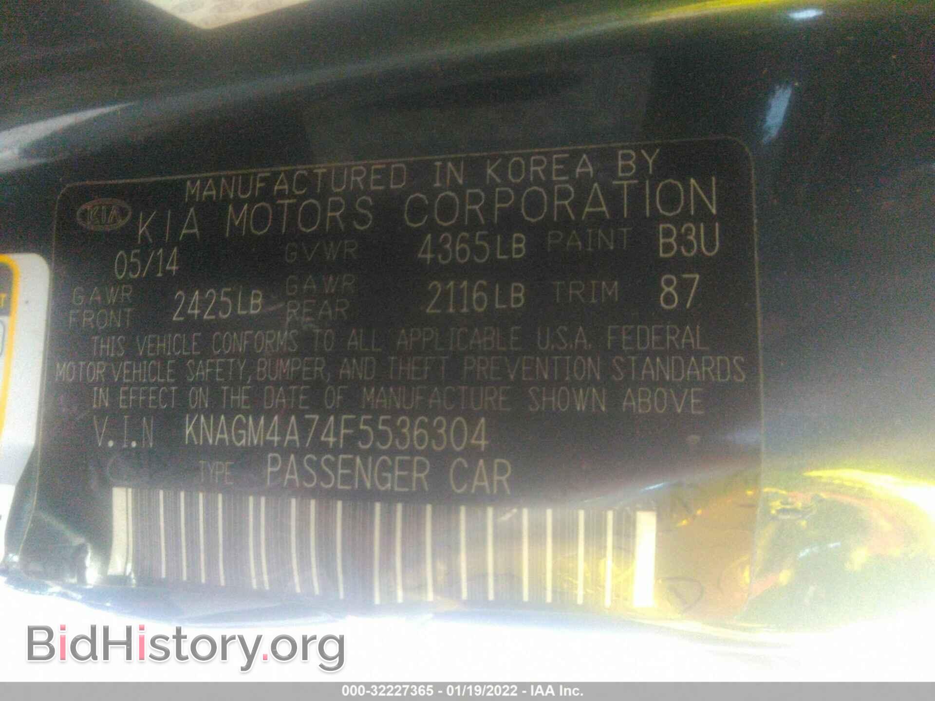 2015 KIA OPTIMA - VIN: KNAGM4A74F5536304 - Фото 9