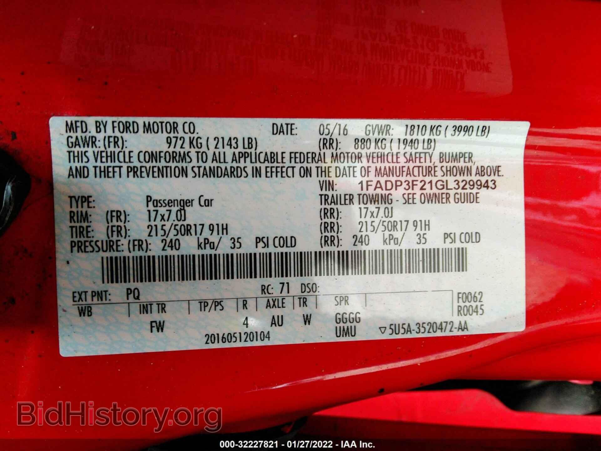 2016 FORD FOCUS - VIN: 1FADP3F21GL329943 - Фото 9