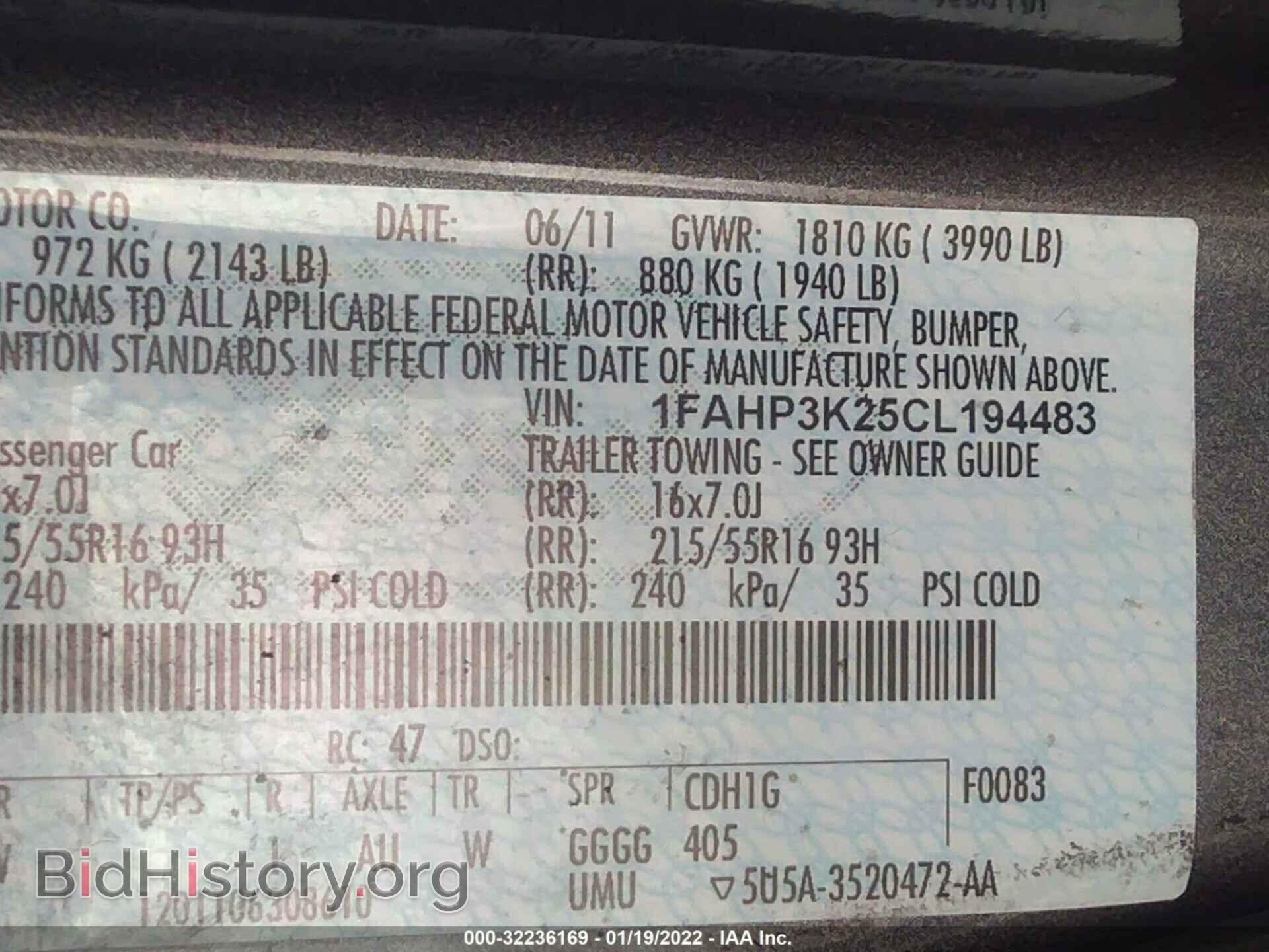 2012 FORD FOCUS - VIN: 1FAHP3K25CL194483 - Фото 9