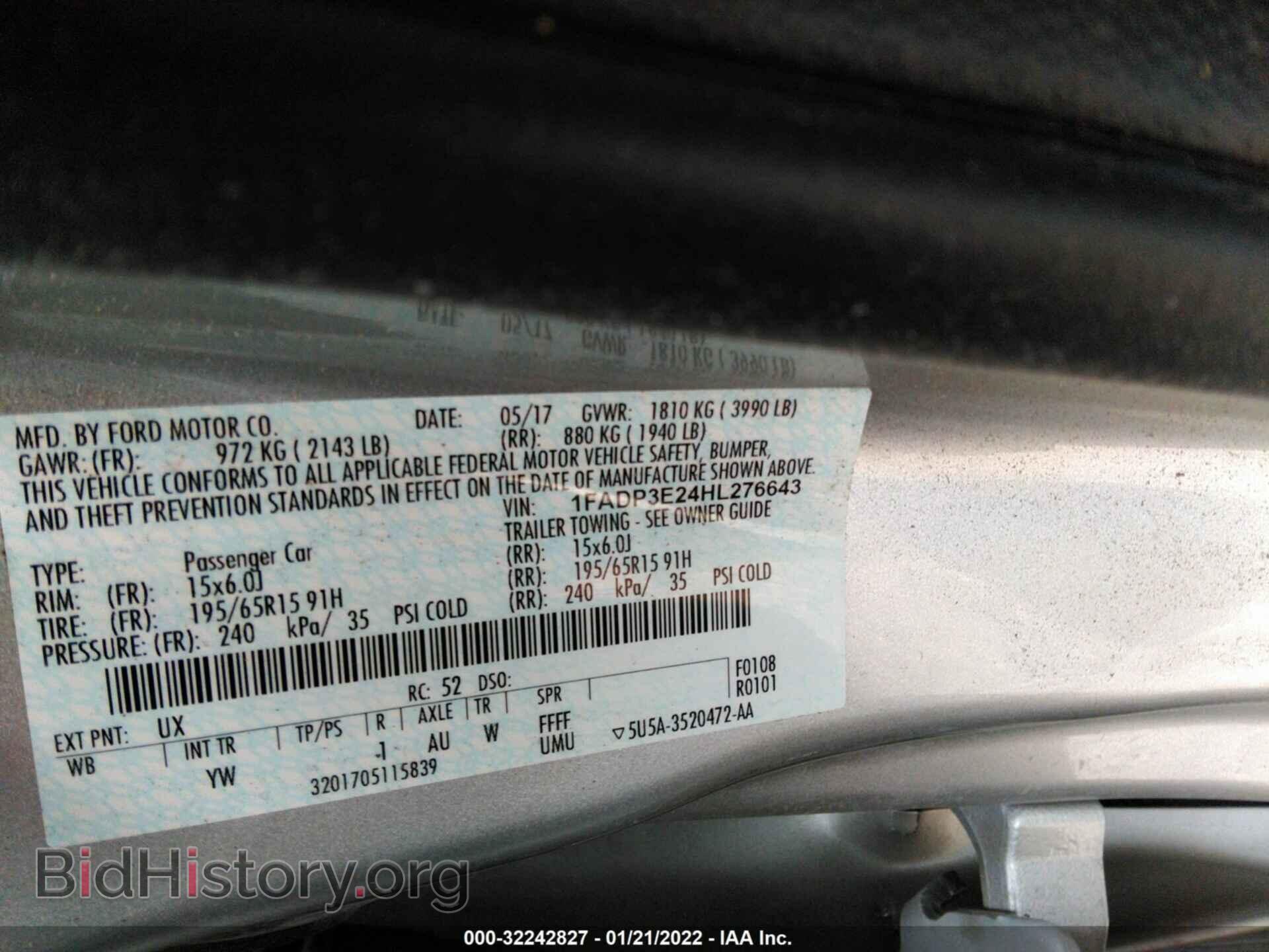 2017 FORD FOCUS - VIN: 1FADP3E24HL276643 - Фото 9