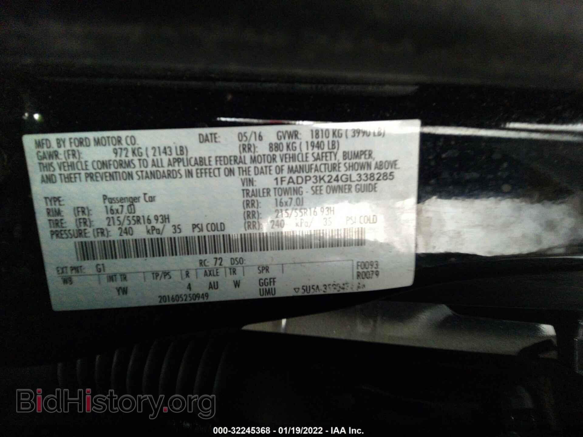 2016 FORD FOCUS - VIN: 1FADP3K24GL338285 - Фото 9