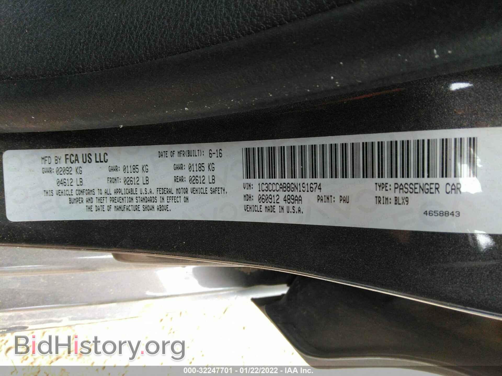 2016 CHRYSLER 200 - VIN: 1C3CCCAB8GN191674 - Фото 9