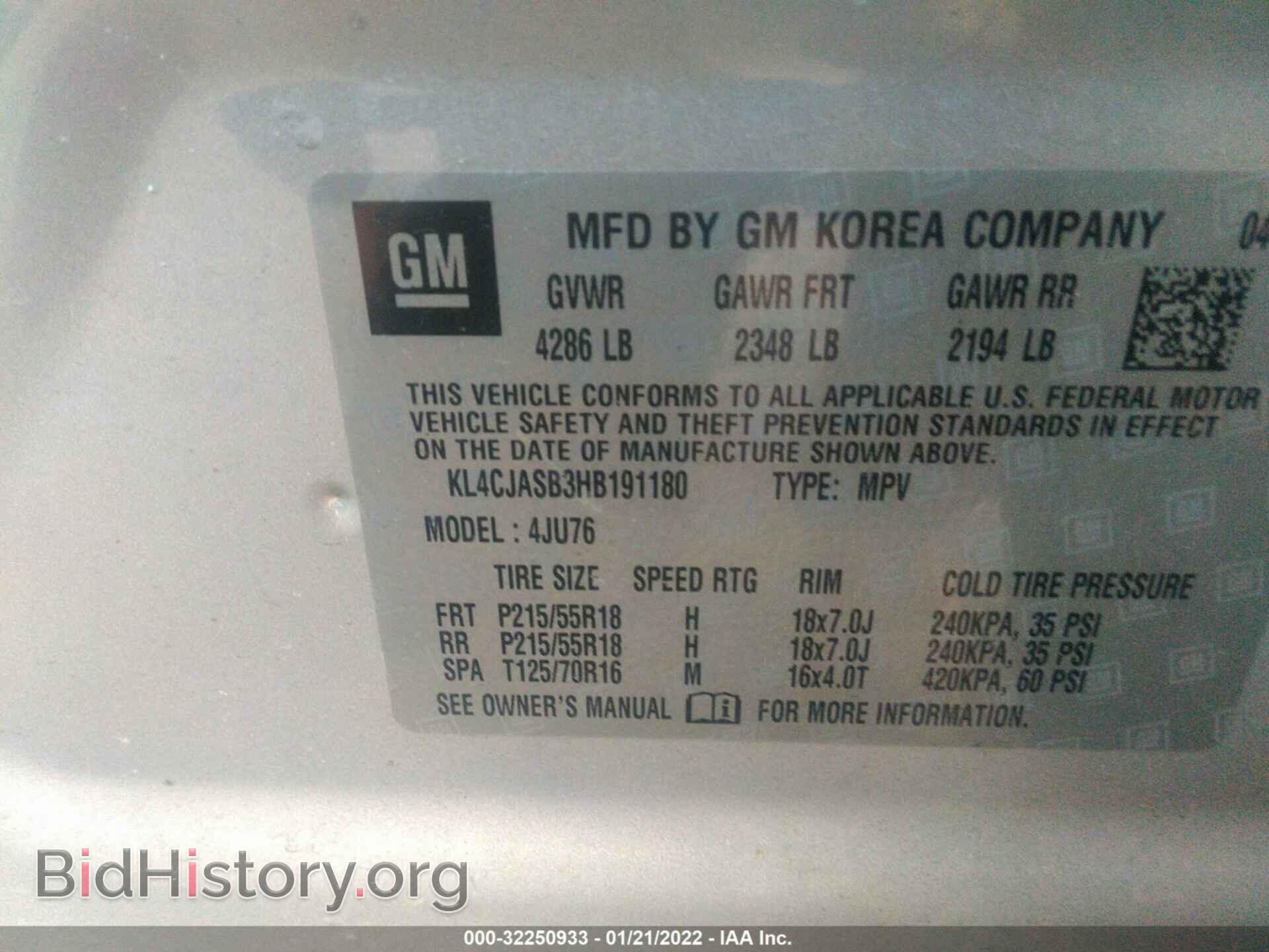 2017 BUICK ENCORE - VIN: KL4CJASB3HB191180 - Photo 9