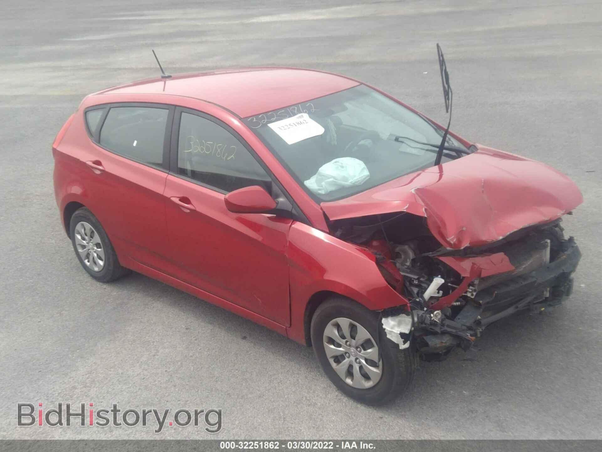 Photo KMHCT5AE2HU335322 - HYUNDAI ACCENT 2017