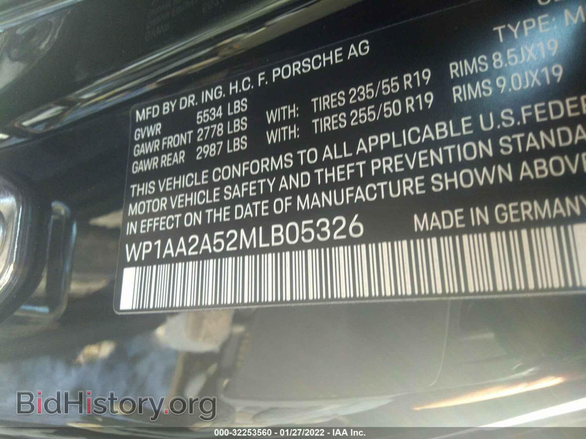 2021 PORSCHE MACAN - VIN: WP1AA2A52MLB05326 - Photo 9