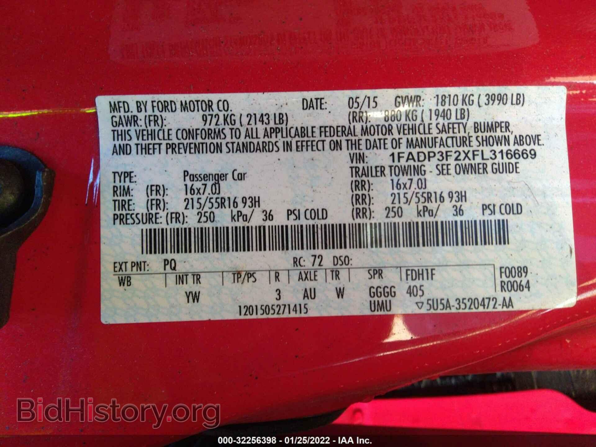 2015 FORD FOCUS - VIN: 1FADP3F2XFL316669 - Фото 9