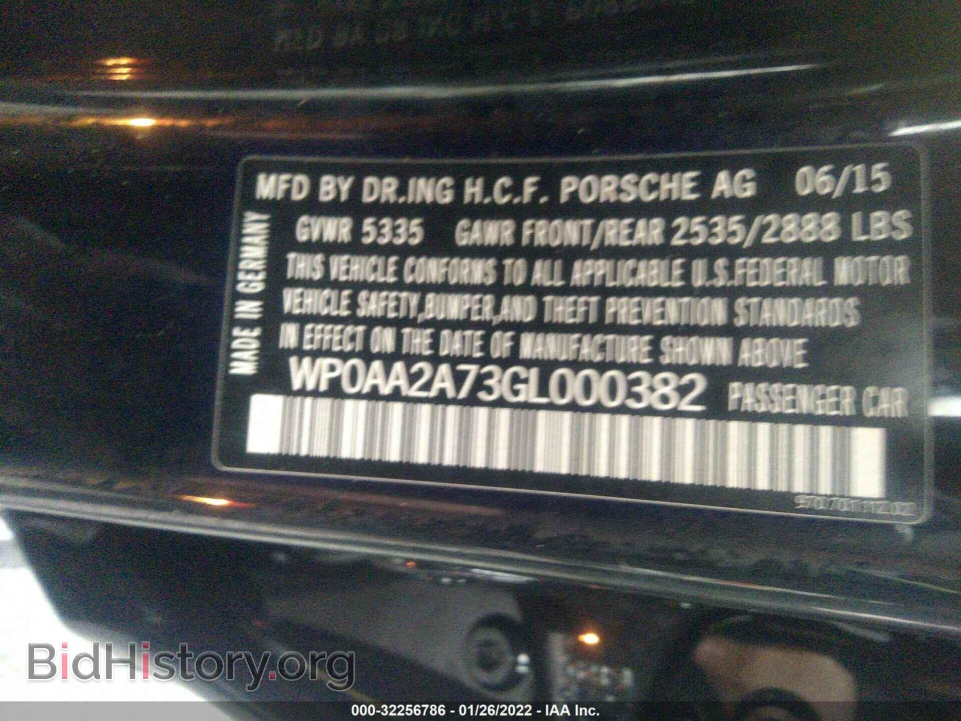 2016 PORSCHE PANAMERA - VIN: WP0AA2A73GL000382 - Фото 9