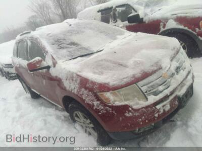 2007 Ford EDGE SEL, темно-бордовый — VIN 2FMDK48C77BA76918, IAAI