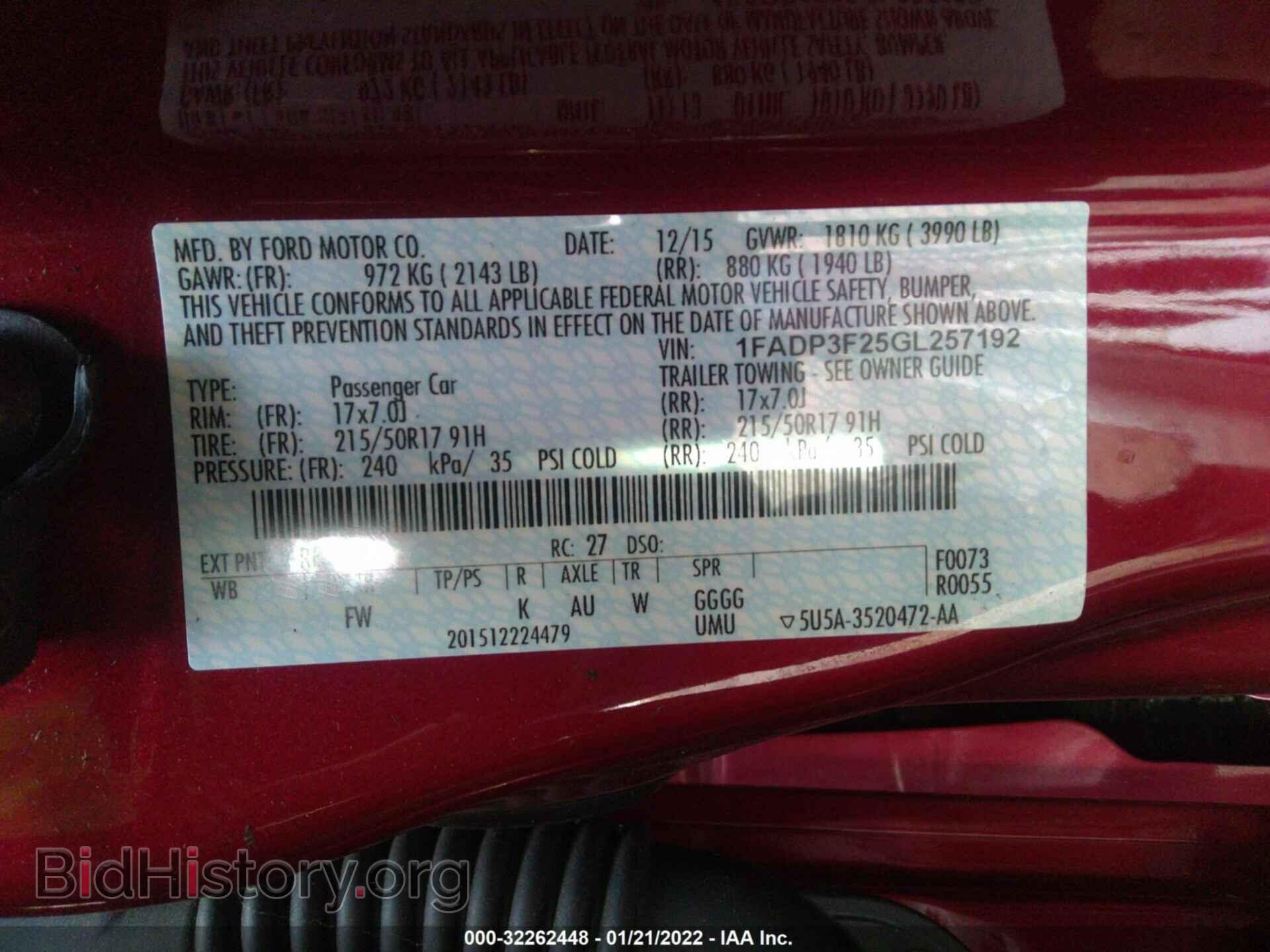 2016 FORD FOCUS - VIN: 1FADP3F25GL257192 - Фото 9