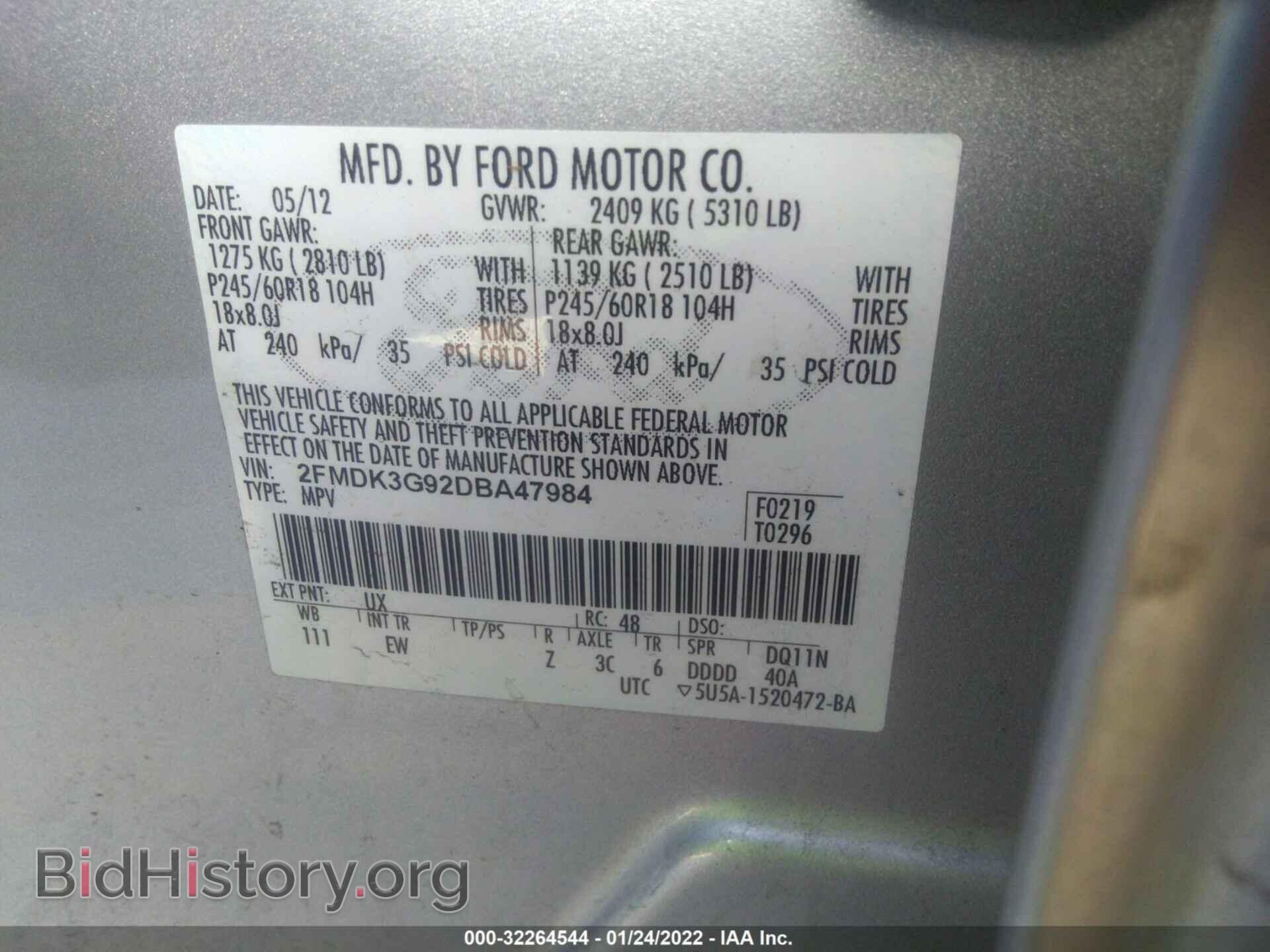 2013 FORD EDGE - VIN: 2FMDK3G92DBA47984 - Photo 9