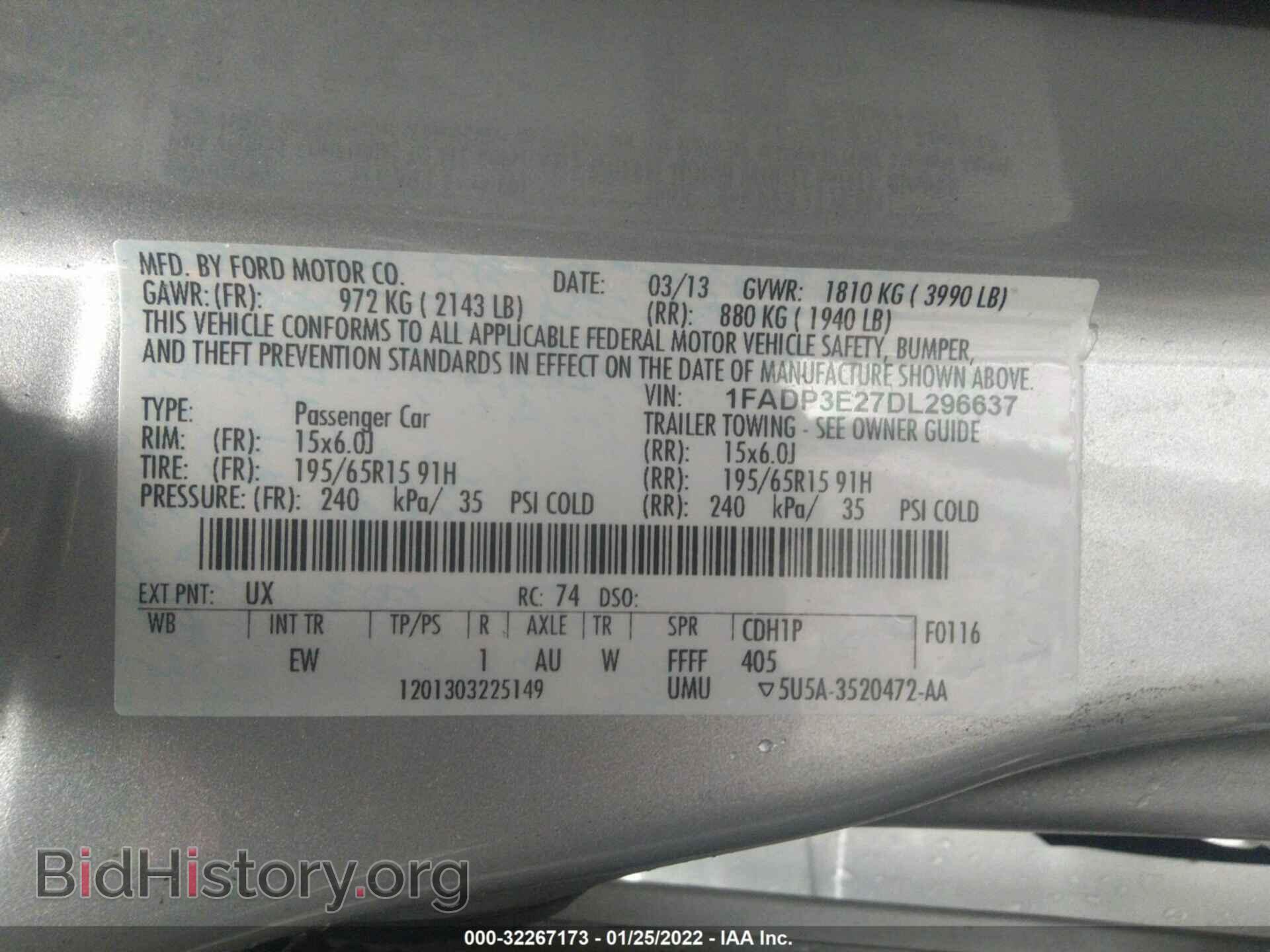 2013 FORD FOCUS - VIN: 1FADP3E27DL296637 - Фото 9