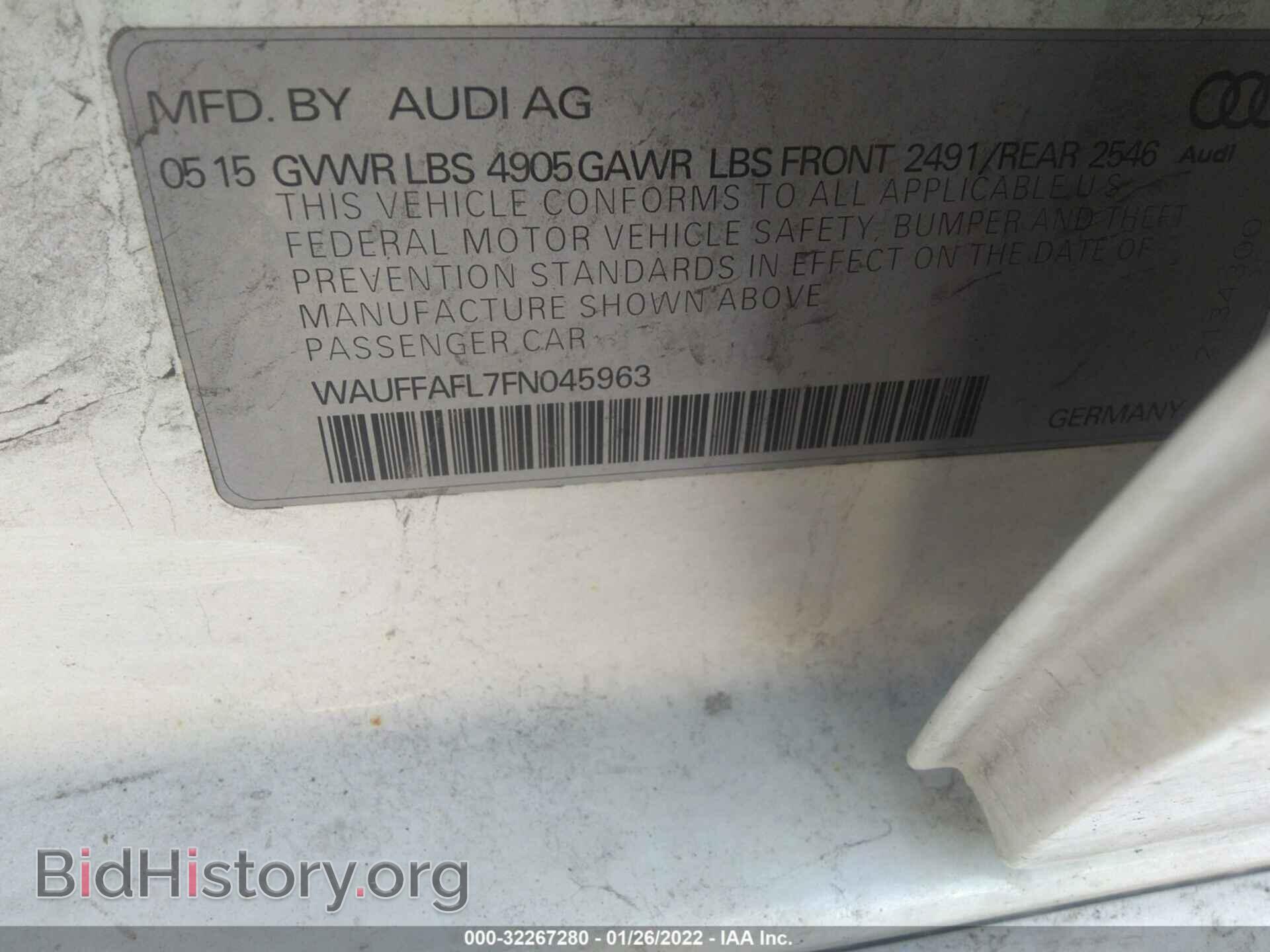 2015 AUDI A4 - VIN: WAUFFAFL7FN045963 - Photo 9