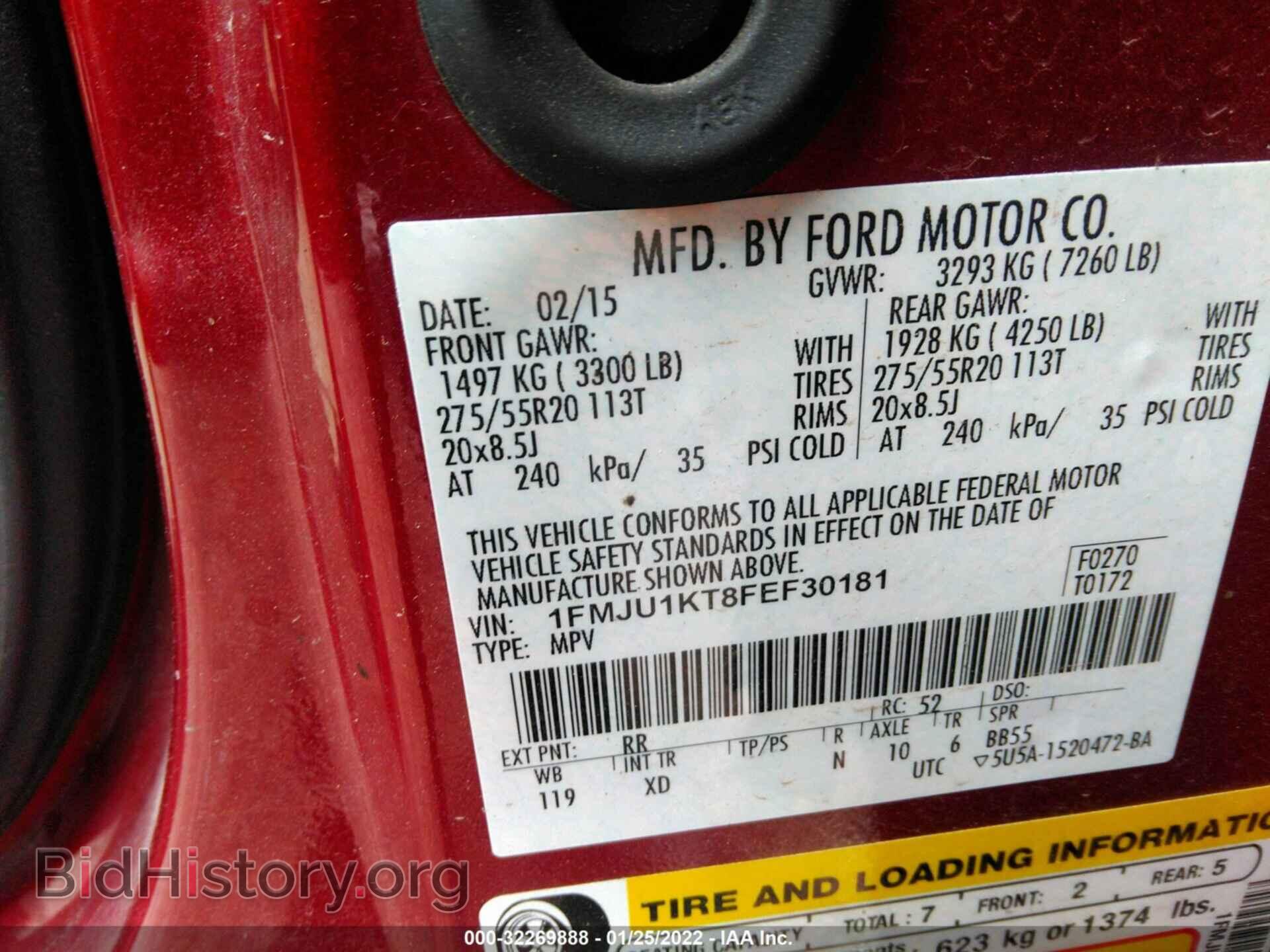 2015 FORD EXPEDITION - VIN: 1FMJU1KT8FEF30181 - Фото 9