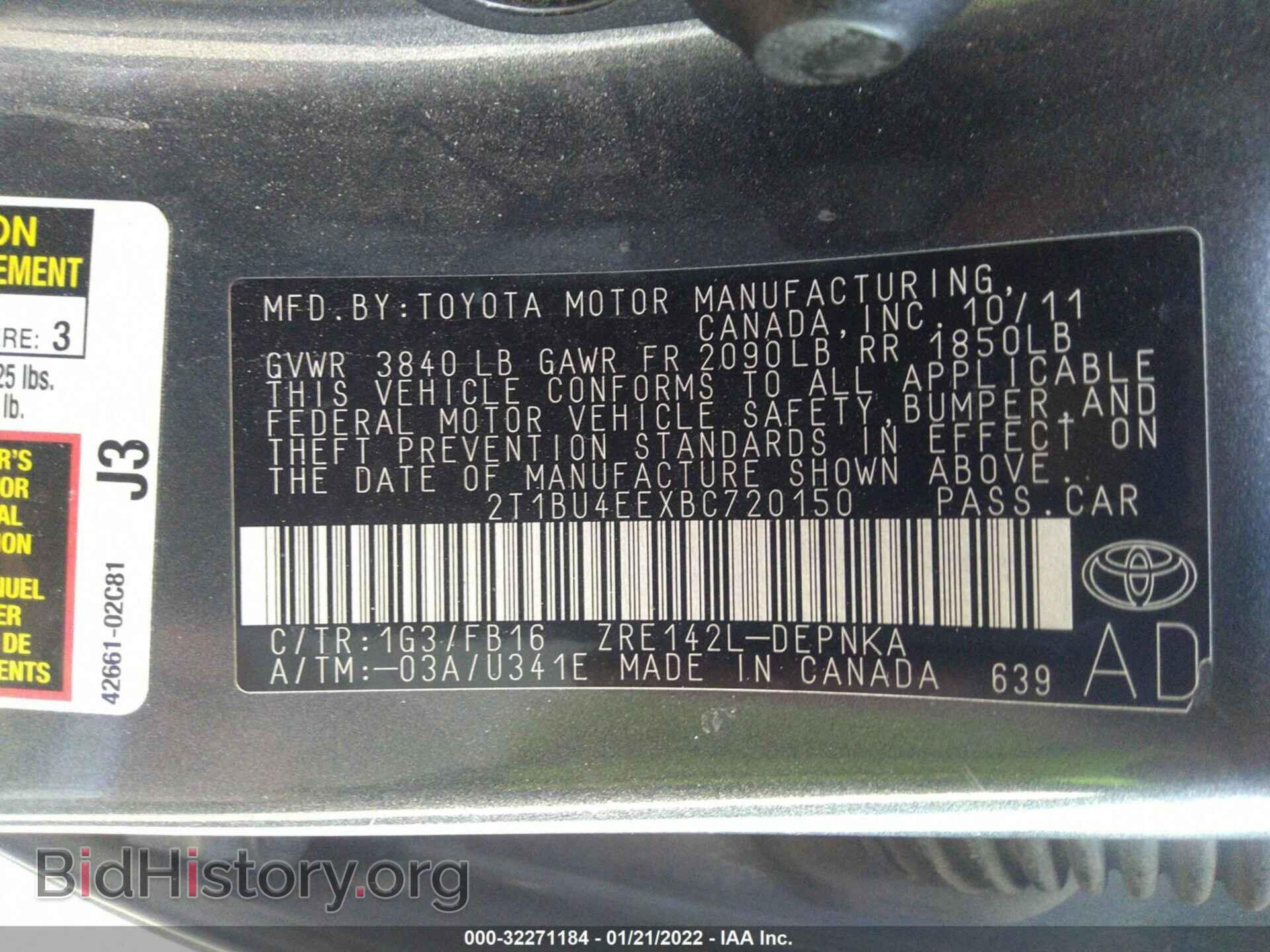 2011 TOYOTA COROLLA - VIN: 2T1BU4EEXBC720150 - Photo 9