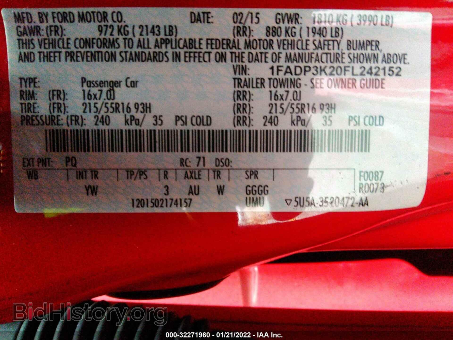 2015 FORD FOCUS - VIN: 1FADP3K20FL242152 - Photo 9