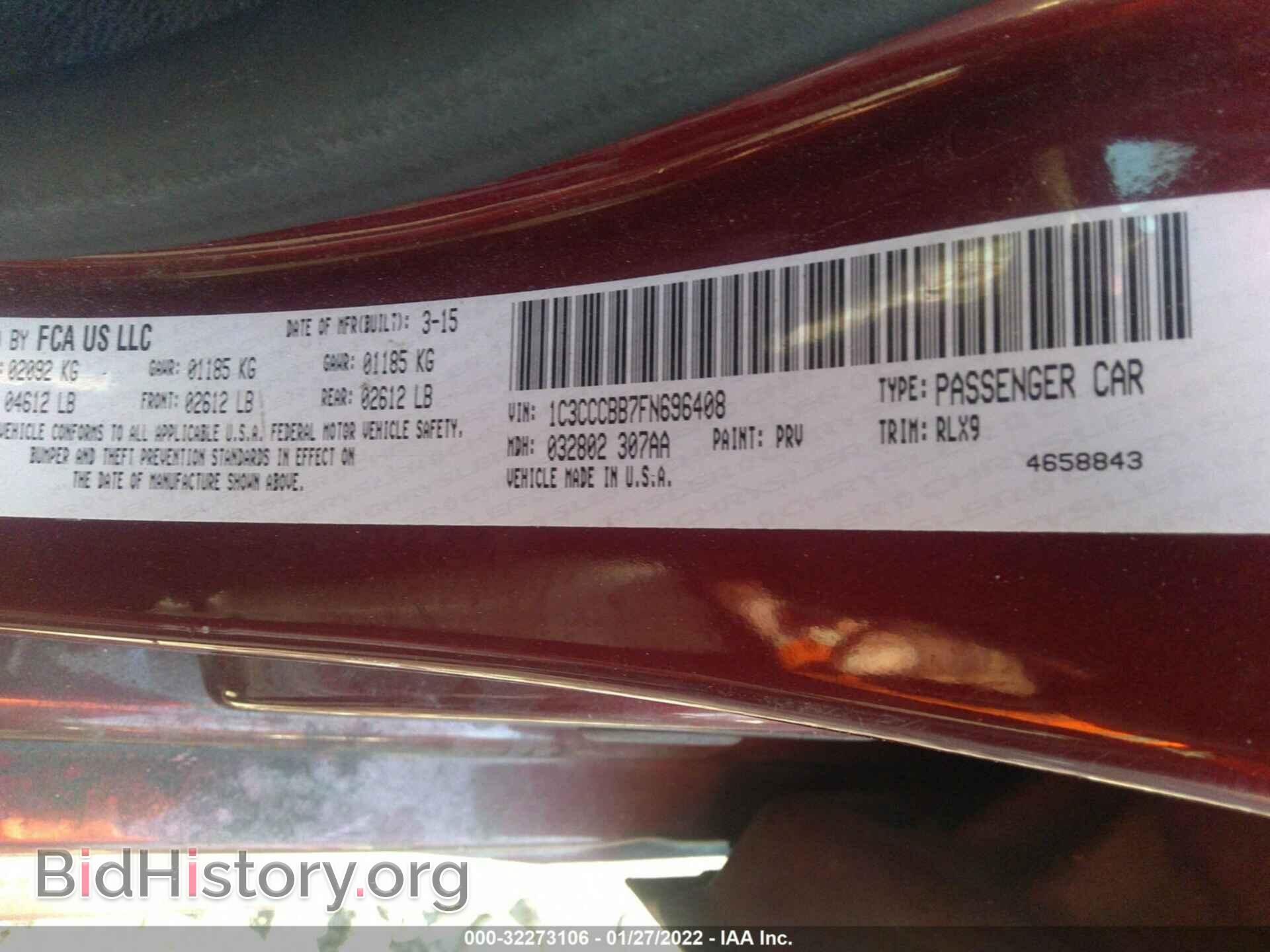 2015 CHRYSLER 200 - VIN: 1C3CCCBB7FN696408 - Фото 9