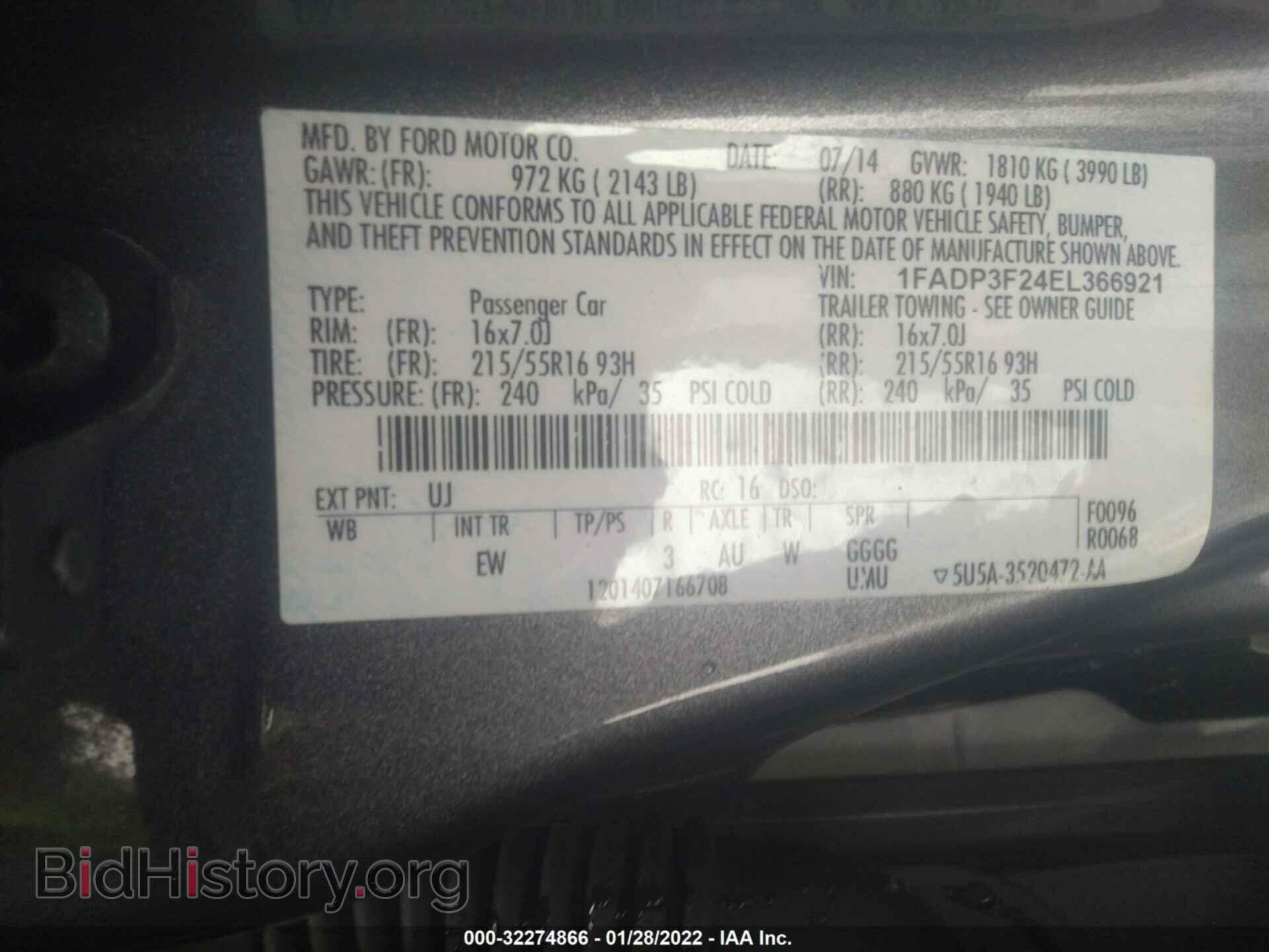 2014 FORD FOCUS - VIN: 1FADP3F24EL366921 - Photo 9