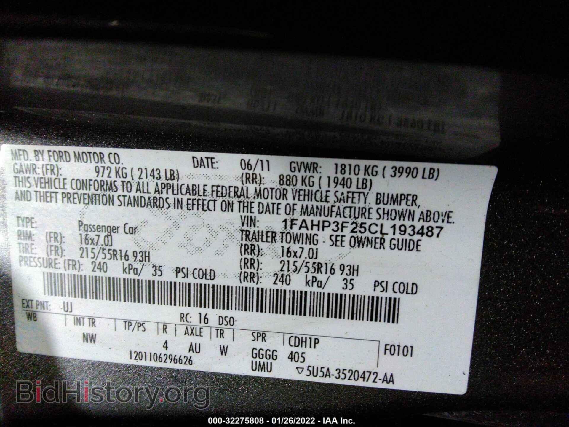 2012 FORD FOCUS - VIN: 1FAHP3F25CL193487 - Фото 9