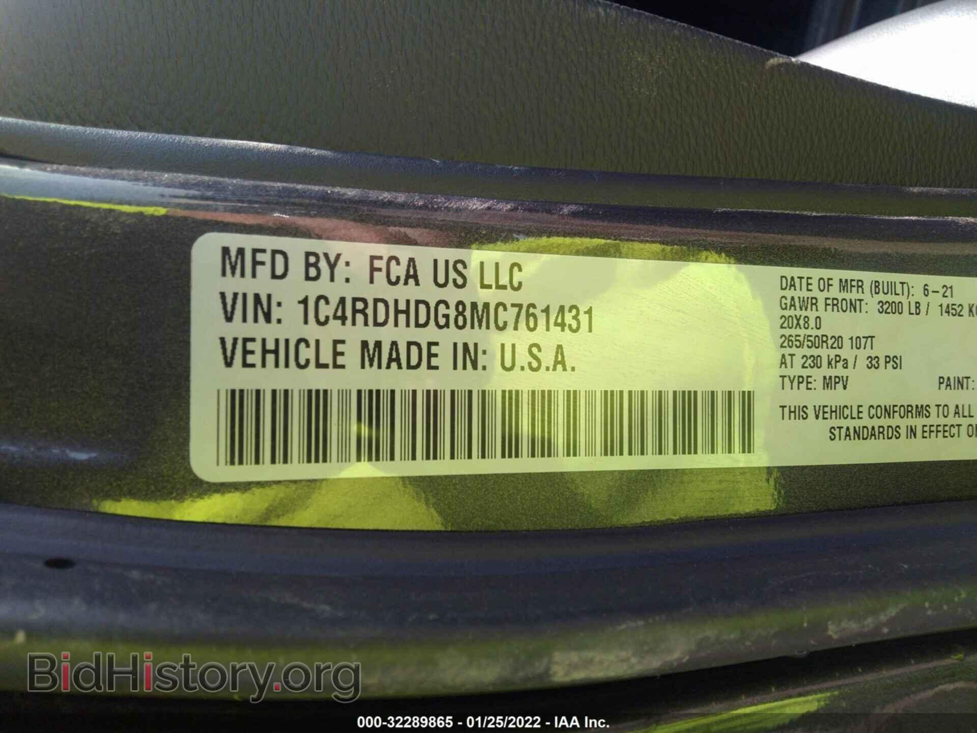 2021 DODGE DURANGO - VIN: 1C4RDHDG8MC761431 - Фото 9