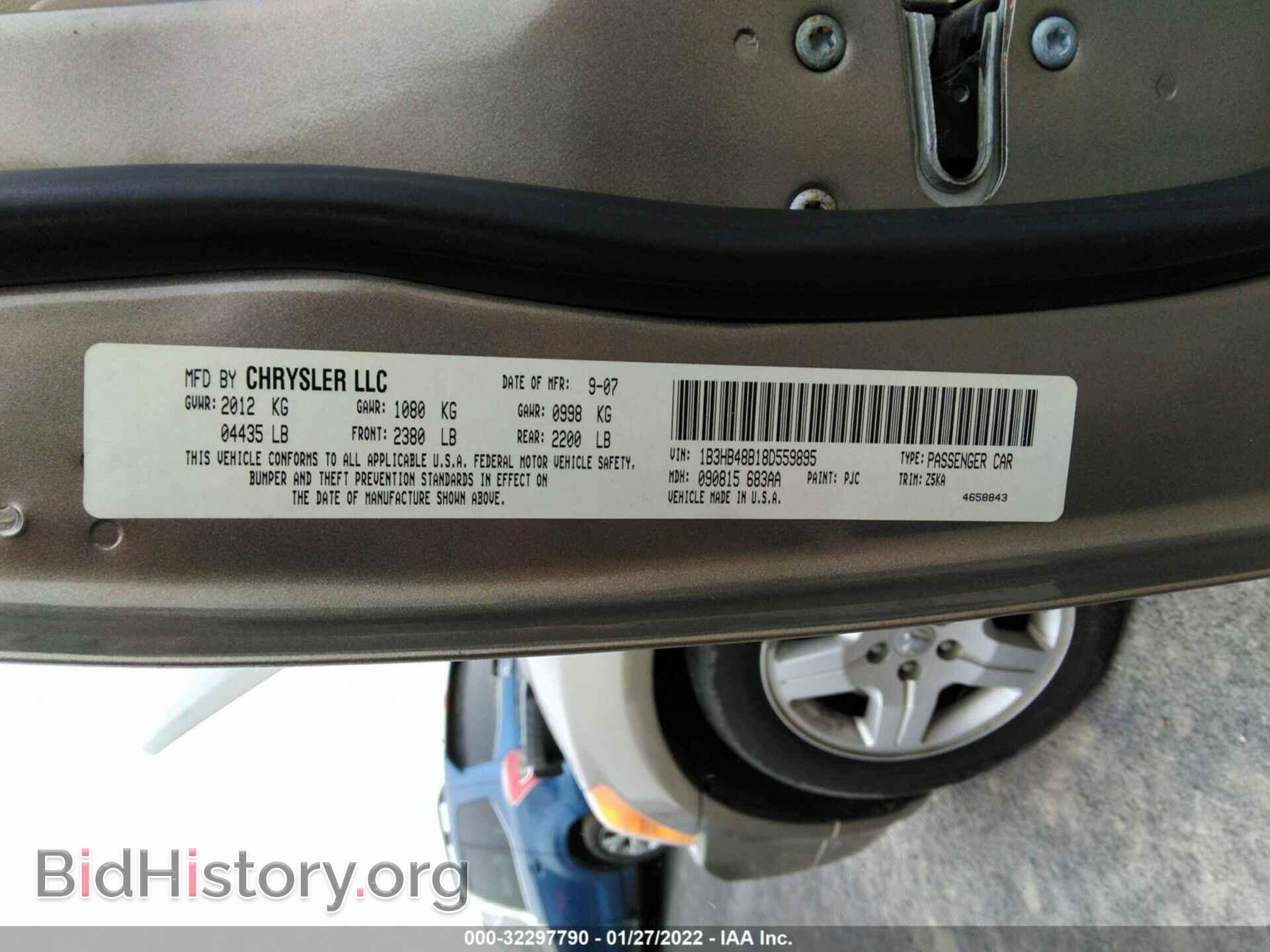 2008 DODGE CALIBER - VIN: 1B3HB48B18D559895 - Фото 9