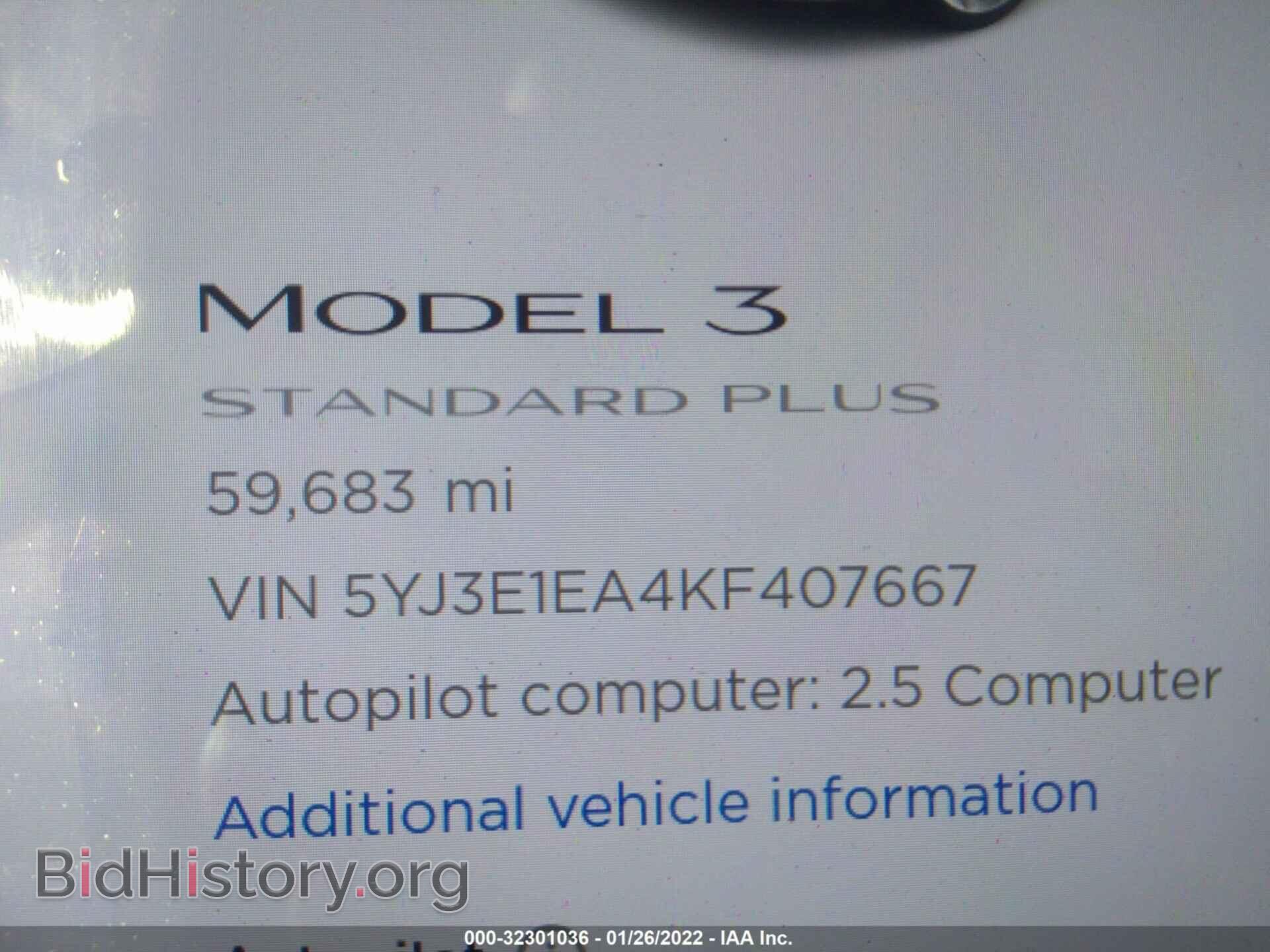 2019 TESLA MODEL 3 - VIN: 5YJ3E1EA4KF407667 - Фото 7