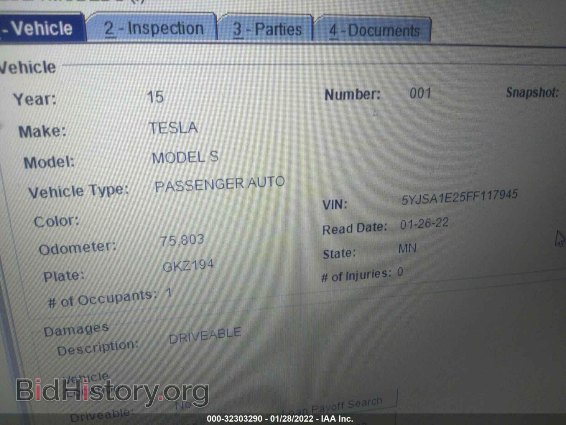 2015 TESLA MODEL S - VIN: 5YJSA1E25FF117945 - Фото 7
