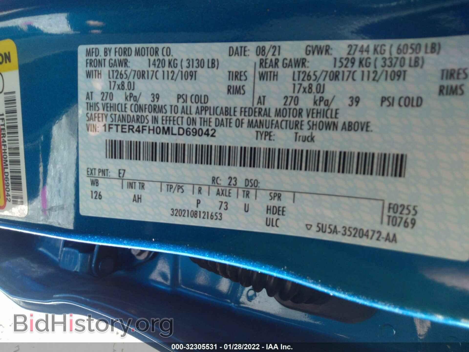 2021 FORD RANGER - VIN: 1FTER4FH0MLD69042 - Фото 9