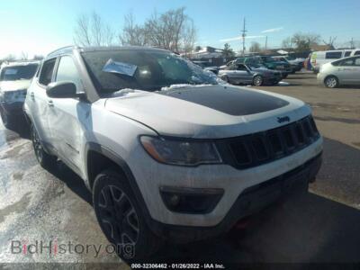 2020 Jeep COMPASS Trailhawk, white — VIN 3C4NJDDB5LT227021, IAAI