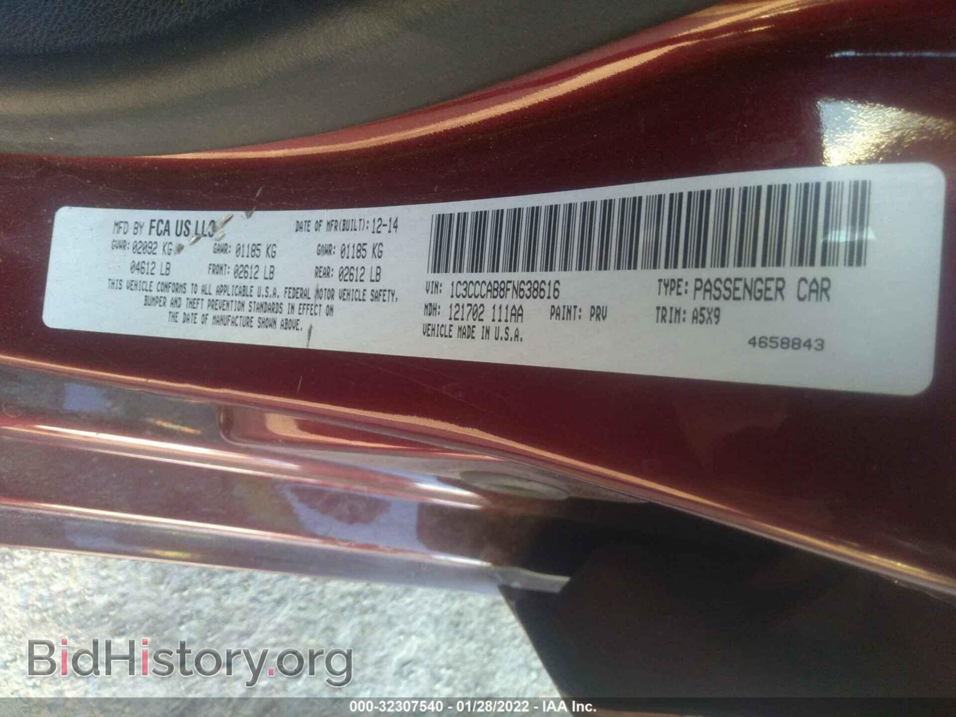 2015 CHRYSLER 200 - VIN: 1C3CCCAB8FN638616 - Фото 9