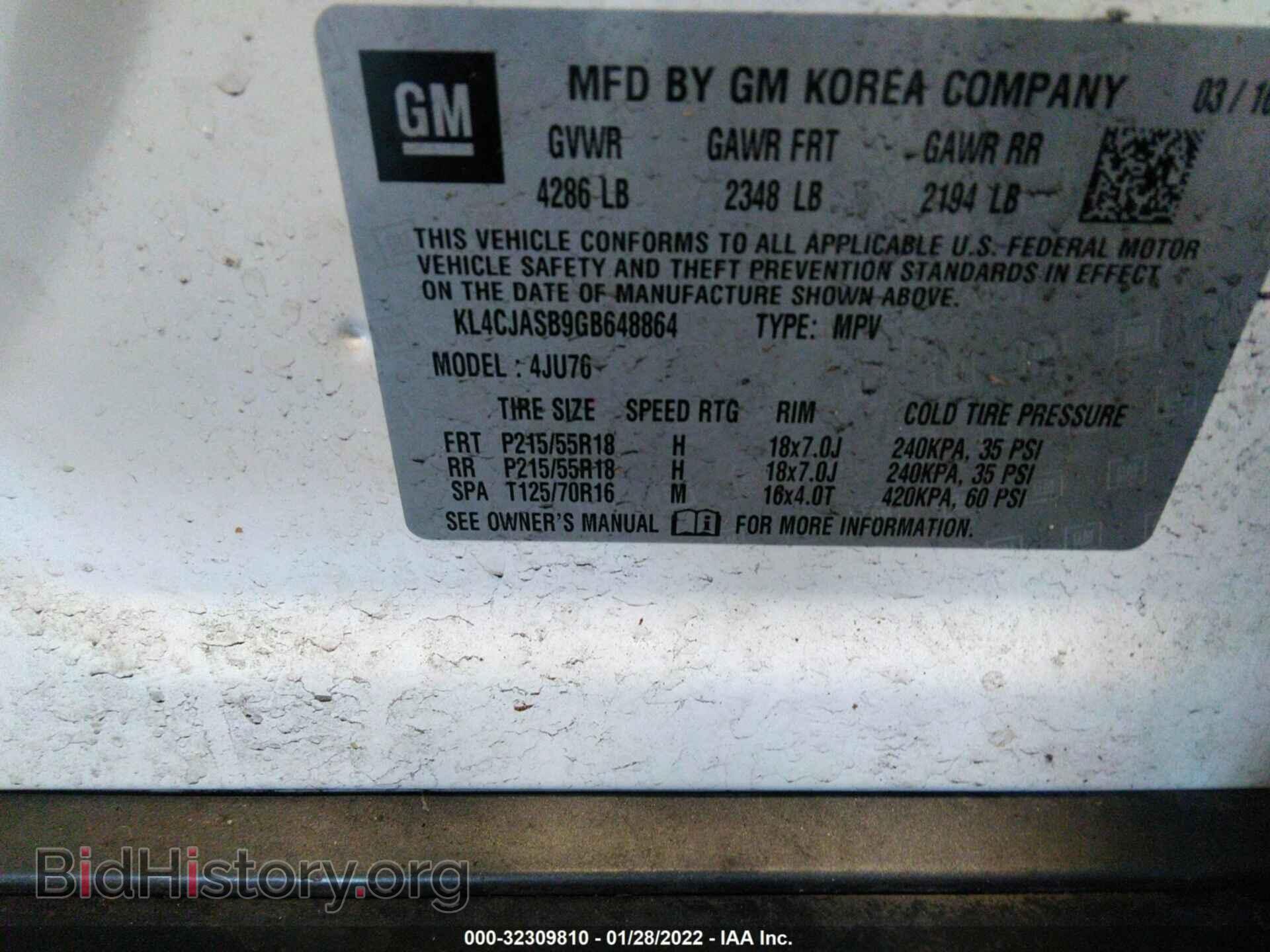 2016 BUICK ENCORE - VIN: KL4CJASB9GB648864 - Photo 9