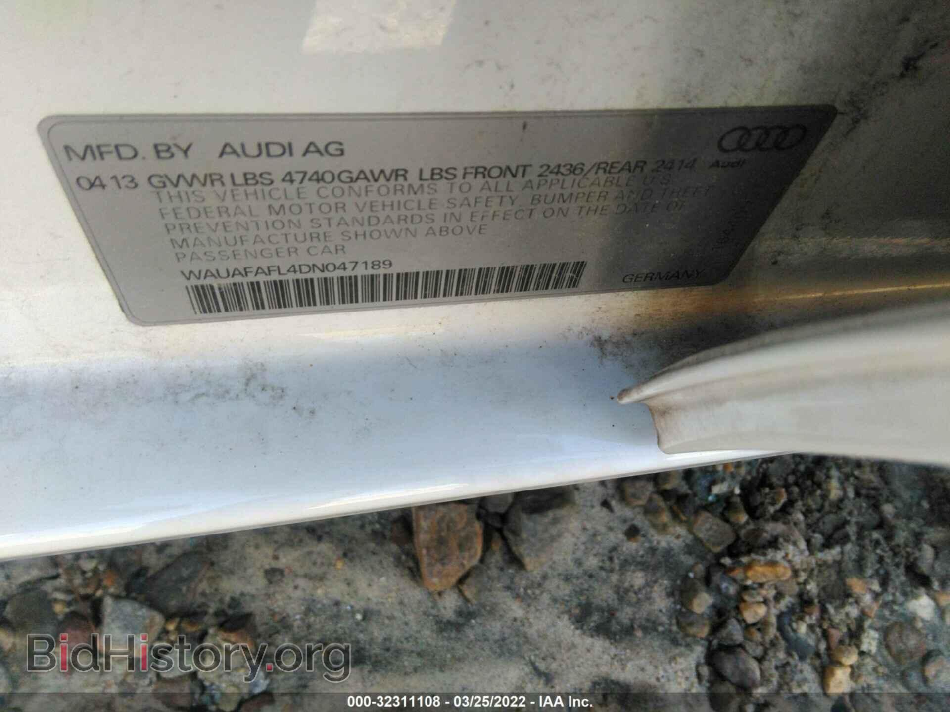 2013 AUDI A4 - VIN: WAUAFAFL4DN047189 - Photo 9