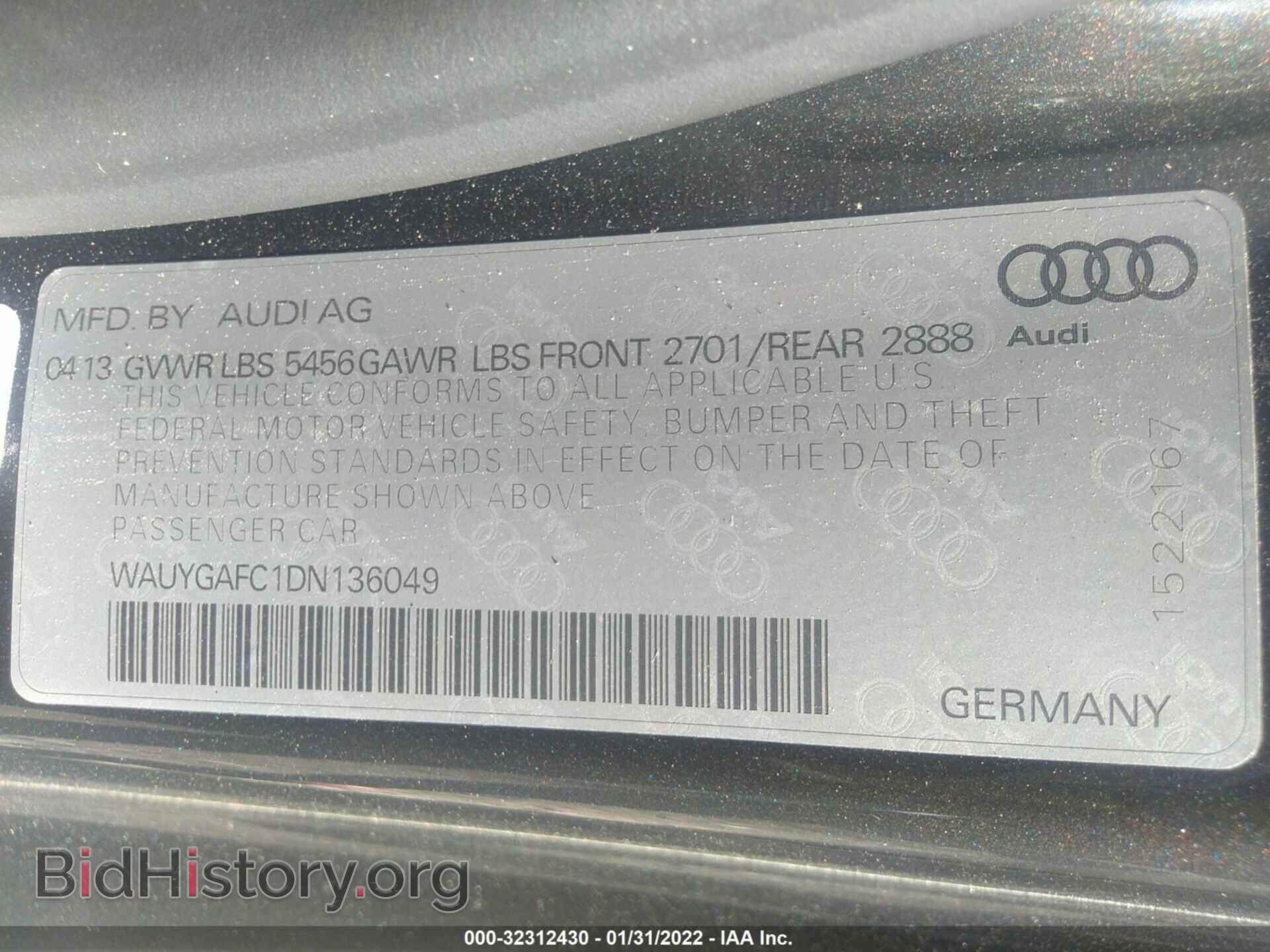 2013 AUDI A7 - VIN: WAUYGAFC1DN136049 - Photo 9