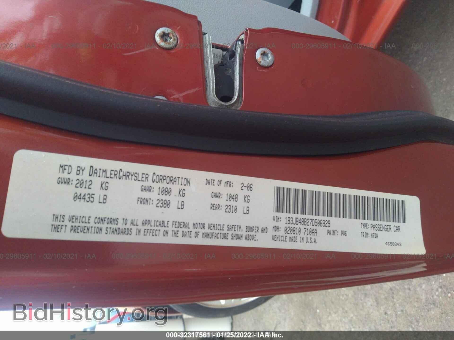 2007 DODGE CALIBER - VIN: 1B3JB48B27D506929 - Фото 9