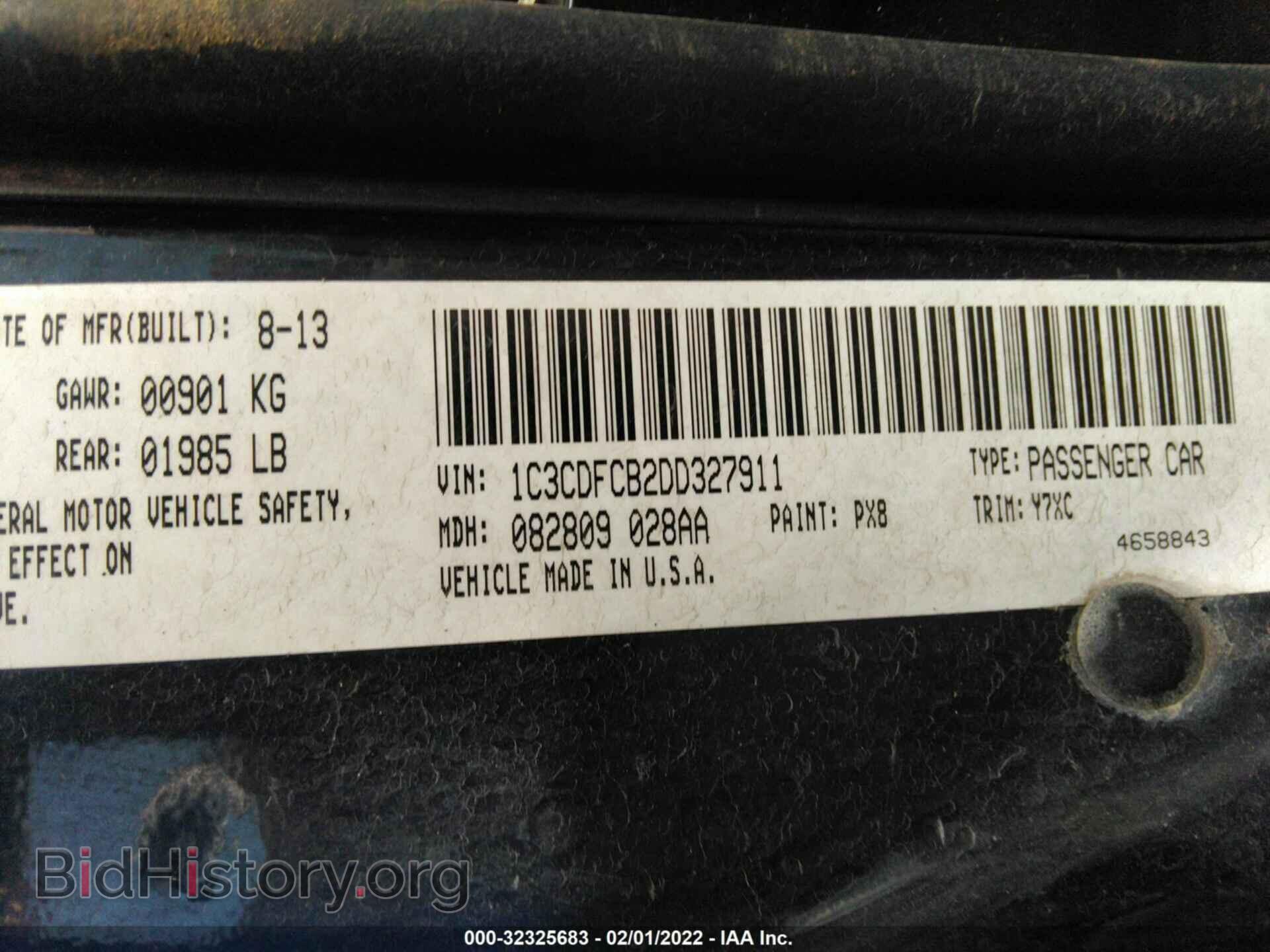 2013 DODGE DART - VIN: 1C3CDFCB2DD327911 - Фото 9
