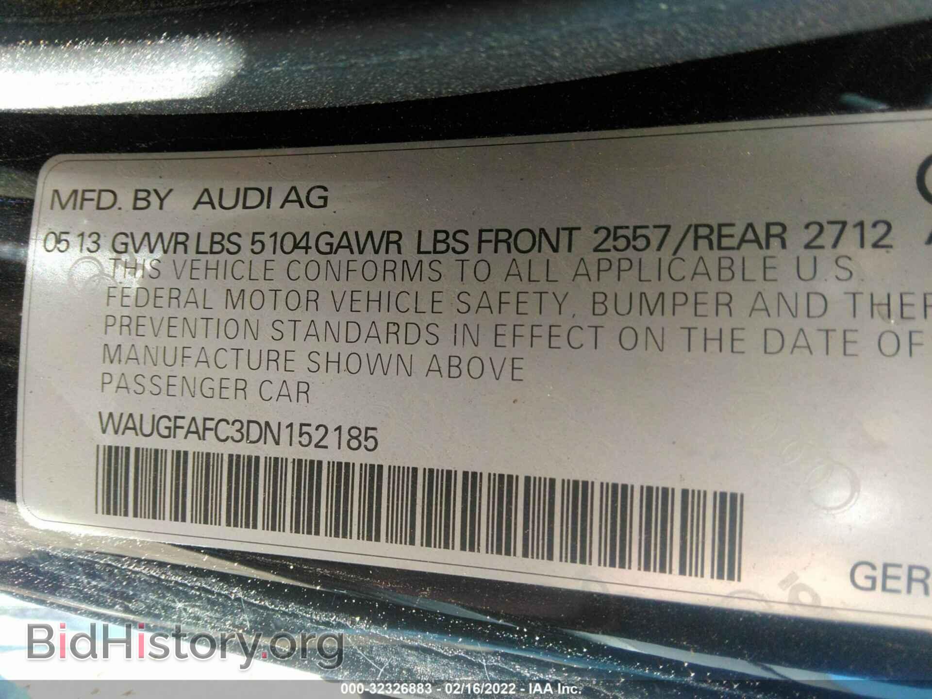 2013 AUDI A6 - VIN: WAUGFAFC3DN152185 - Photo 9