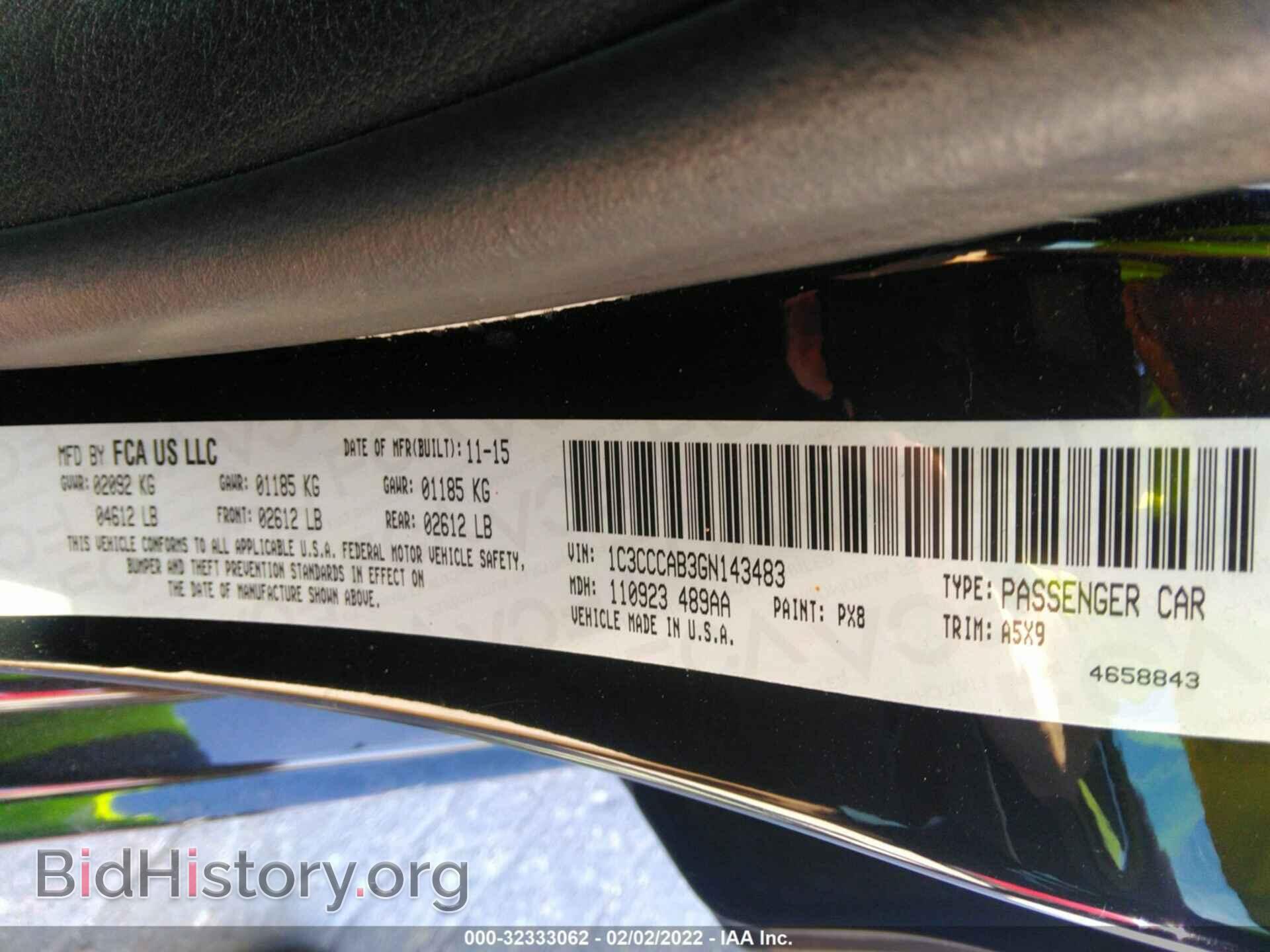 2016 CHRYSLER 200 - VIN: 1C3CCCAB3GN143483 - Photo 9