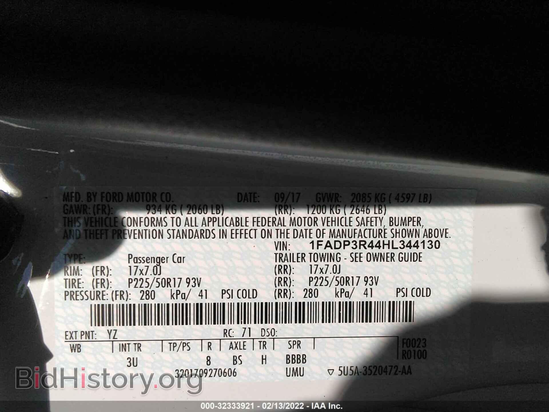 2017 FORD FOCUS - VIN: 1FADP3R44HL344130 - Фото 9