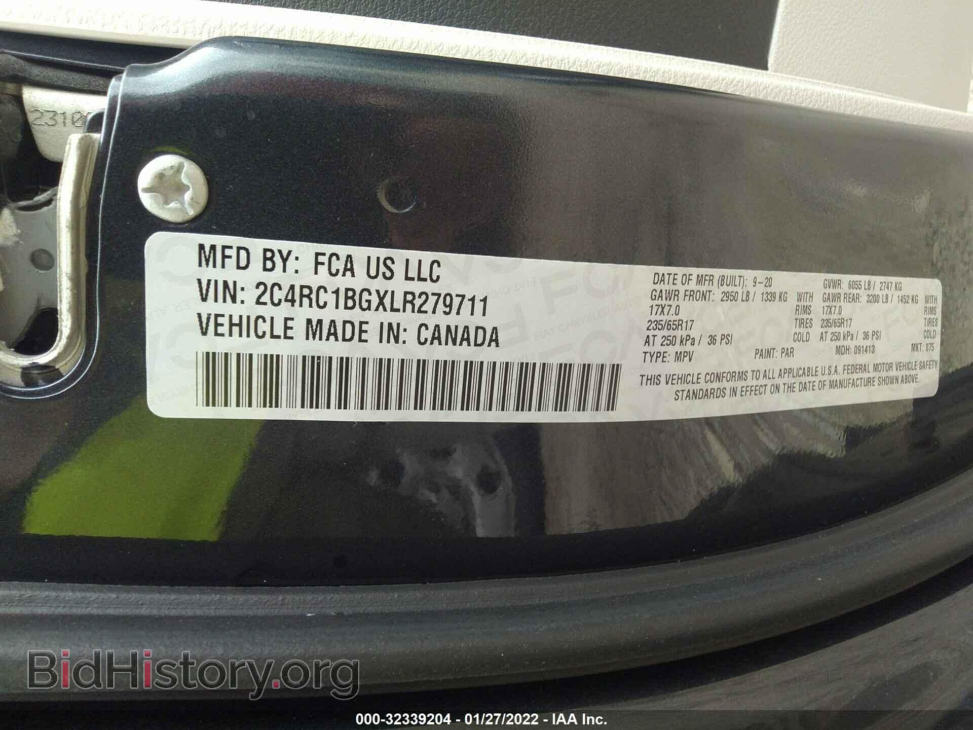 2020 CHRYSLER PACIFICA - VIN: 2C4RC1BGXLR279711 - Фото 9