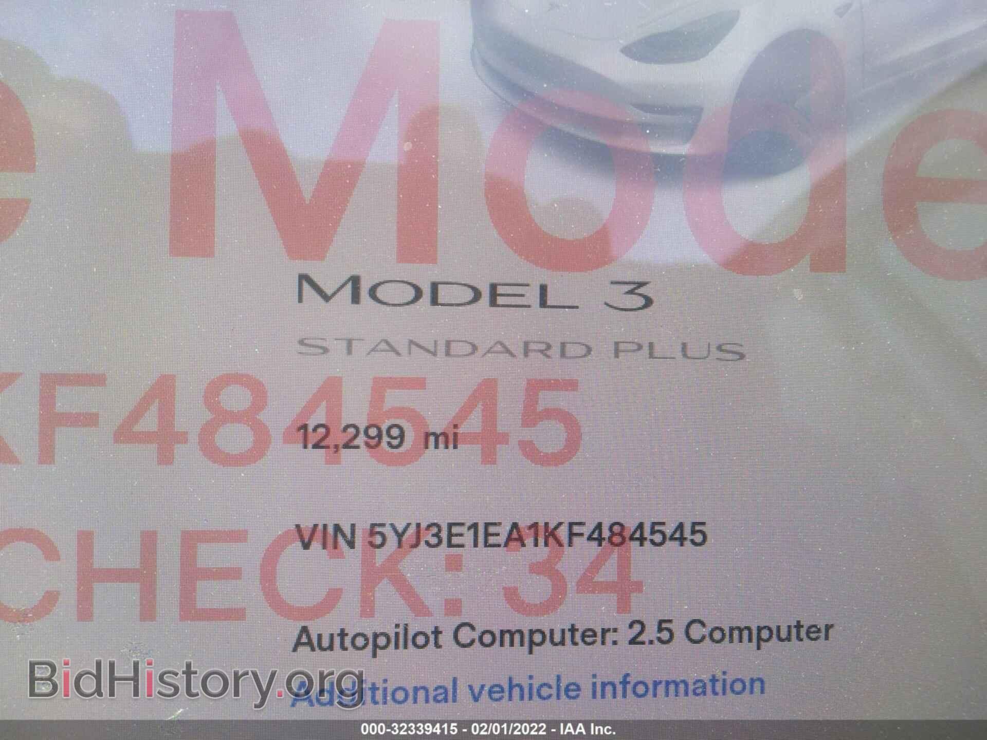 2019 TESLA MODEL 3 - VIN: 5YJ3E1EA1KF484545 - Фото 7