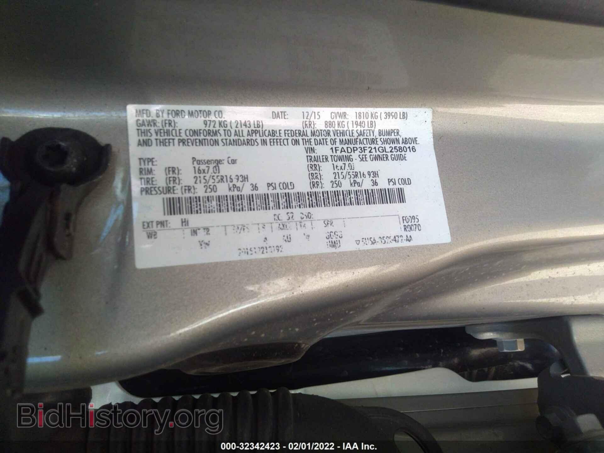 2016 FORD FOCUS - VIN: 1FADP3F21GL258016 - Фото 9