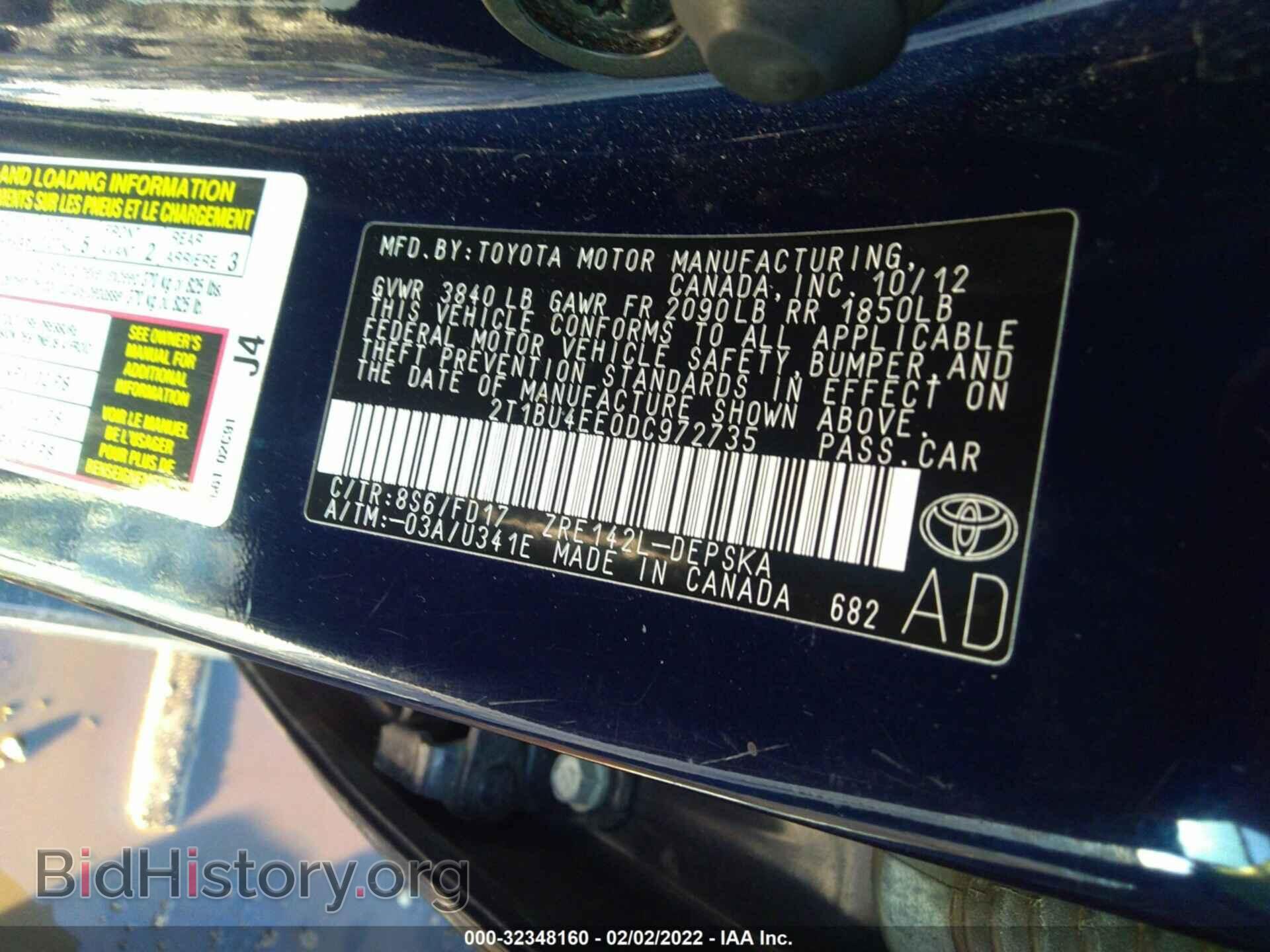 2013 TOYOTA COROLLA - VIN: 2T1BU4EE0DC972735 - Фото 9