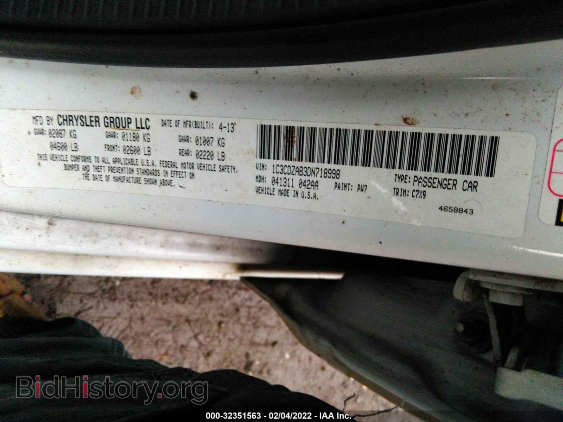 2013 DODGE AVENGER - VIN: 1C3CDZAB3DN718998 - Фото 9